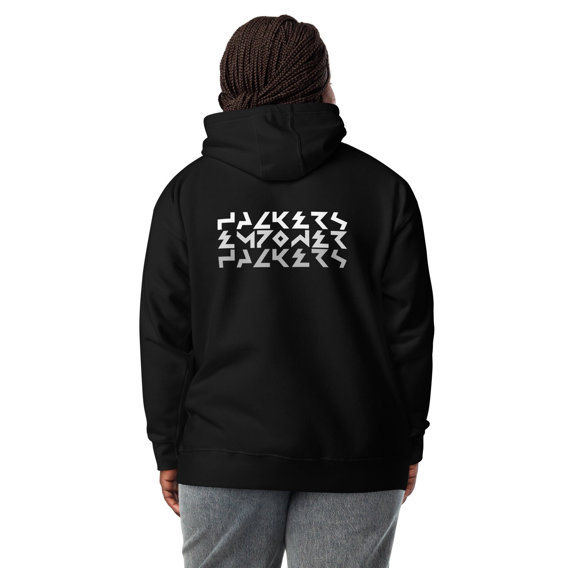 Hackers Empower Hackers V5 - Unisex Hoodie ( Back Print ) by DarkByteGear