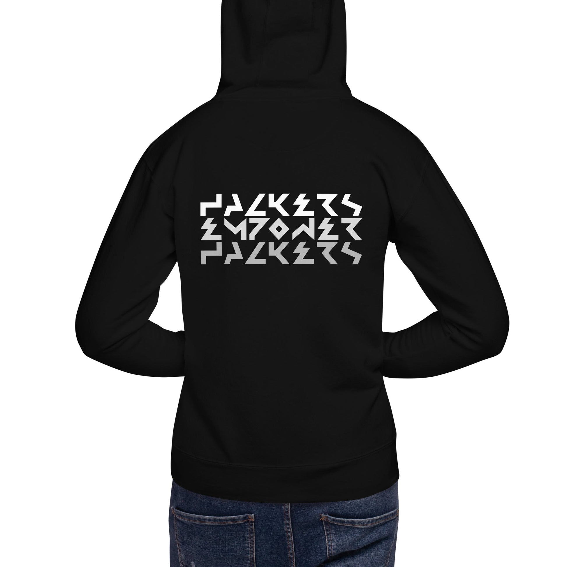 Hackers Empower Hackers V5 - Unisex Hoodie ( Back Print ) by DarkByteGear