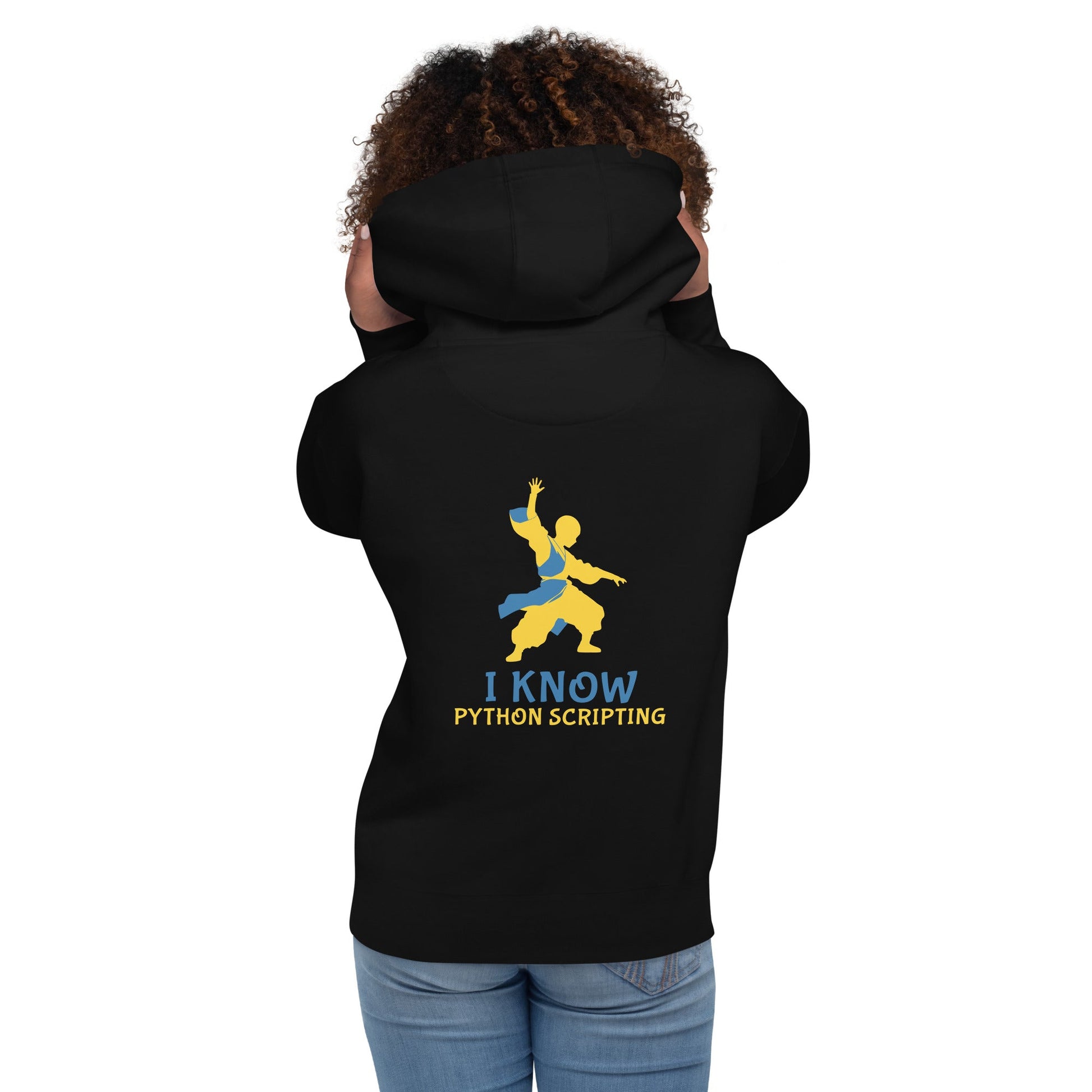 I Know Python Scripting - Unisex Hoodie ( Back Print ) by DarkByteGear