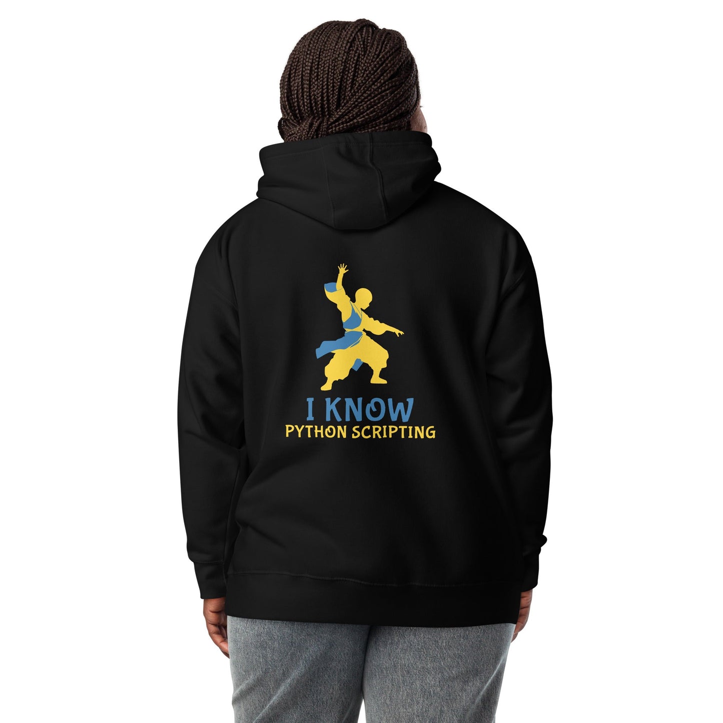 I Know Python Scripting - Unisex Hoodie ( Back Print ) by DarkByteGear