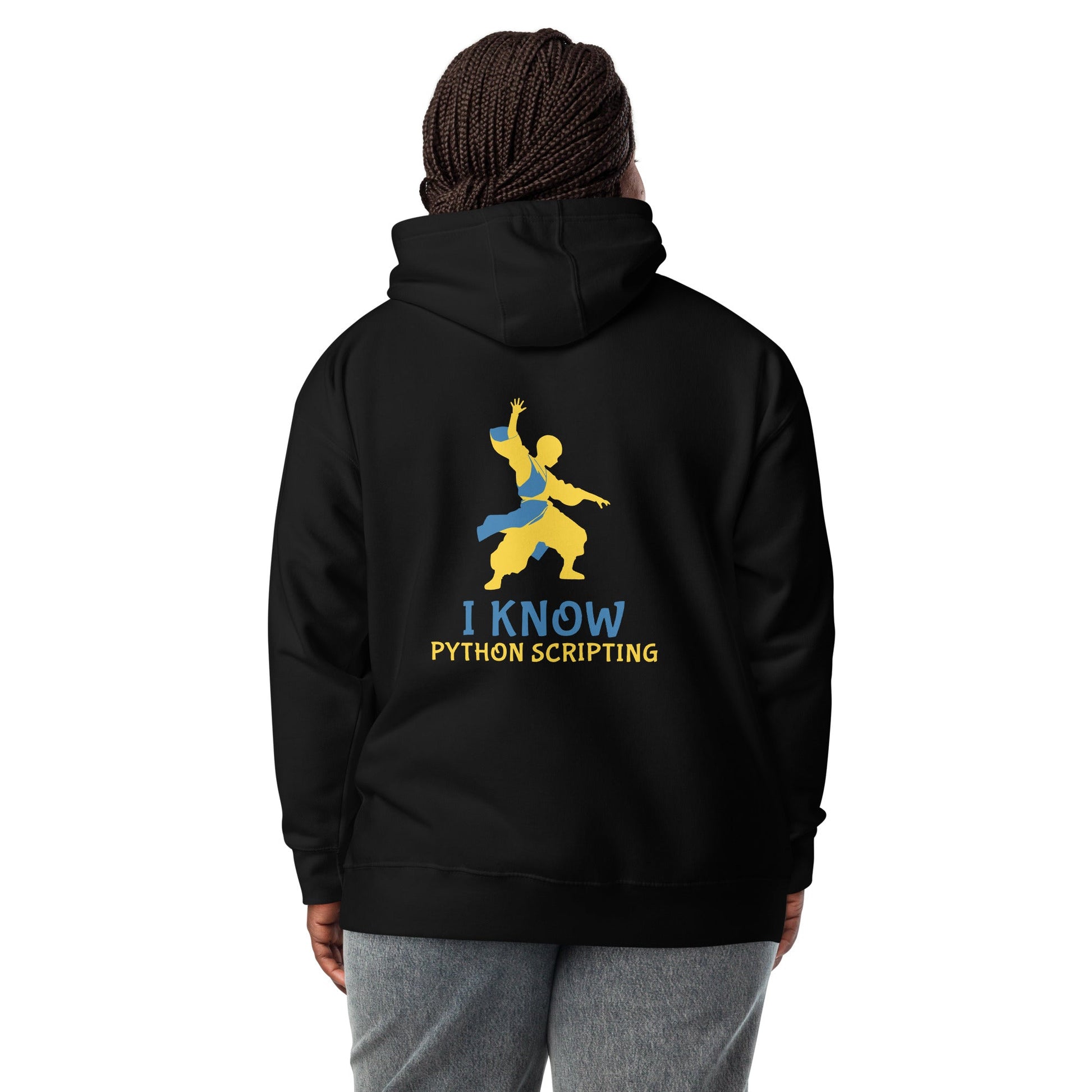 I Know Python Scripting - Unisex Hoodie ( Back Print ) by DarkByteGear