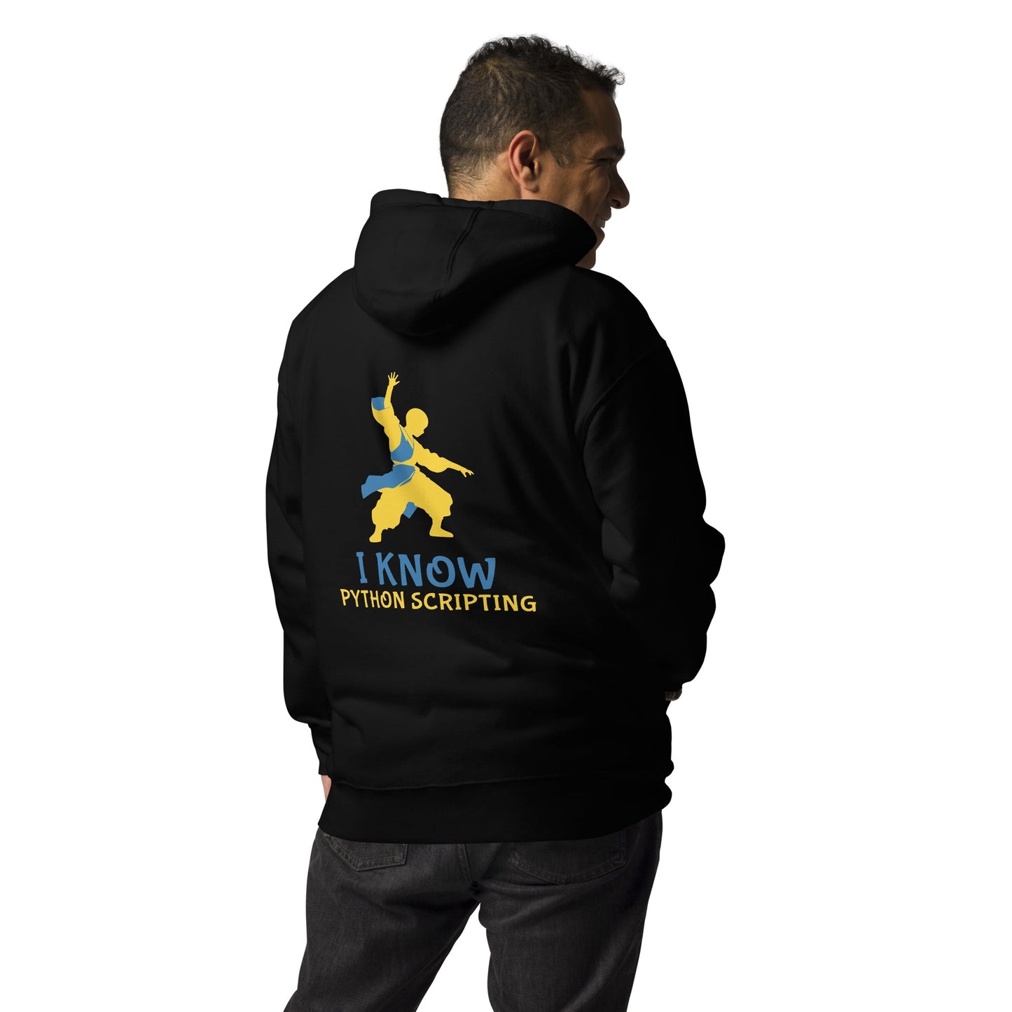 I Know Python Scripting - Unisex Hoodie ( Back Print ) by DarkByteGear