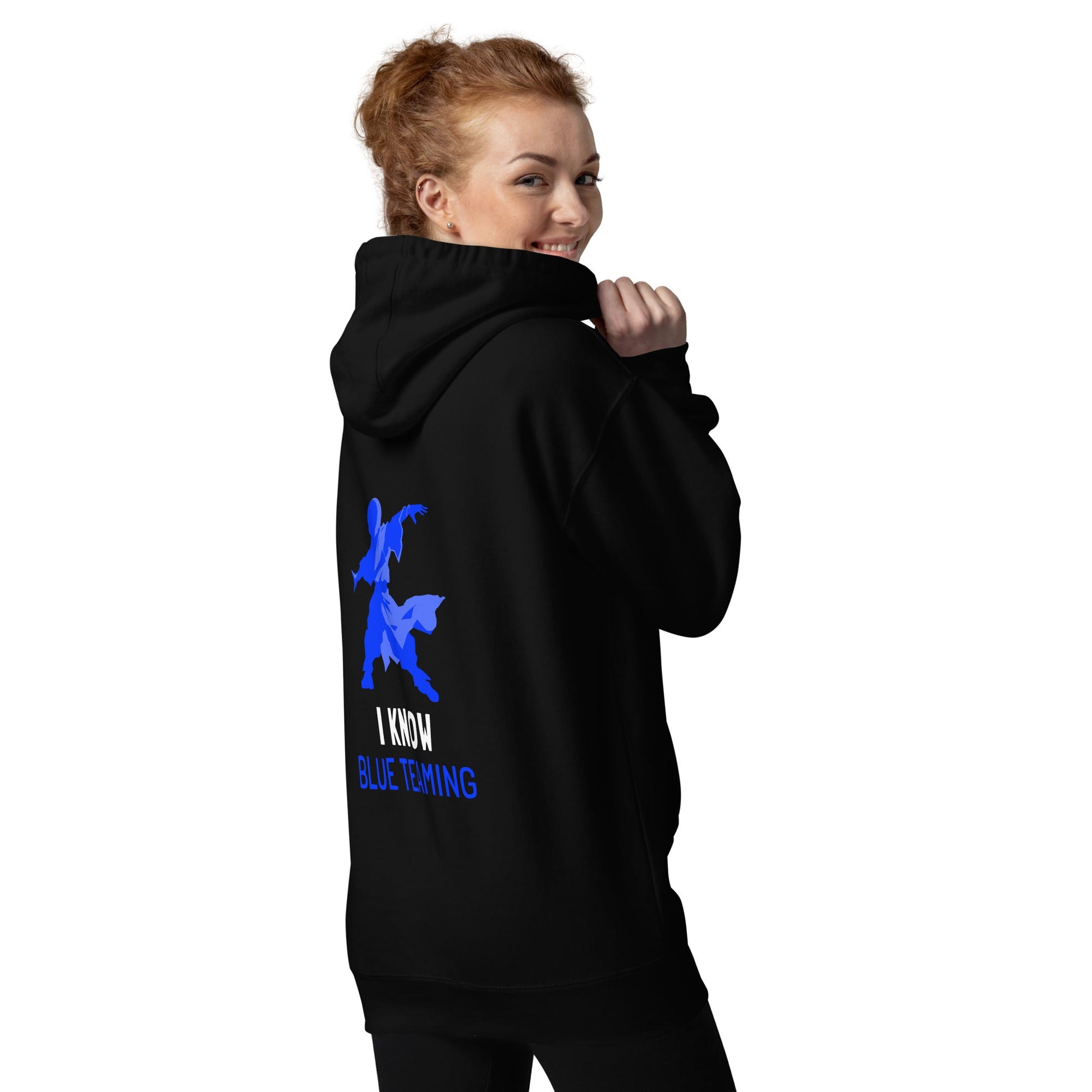 I Know Blue Teaming - Unisex Hoodie ( Back Print ) by DarkByteGear