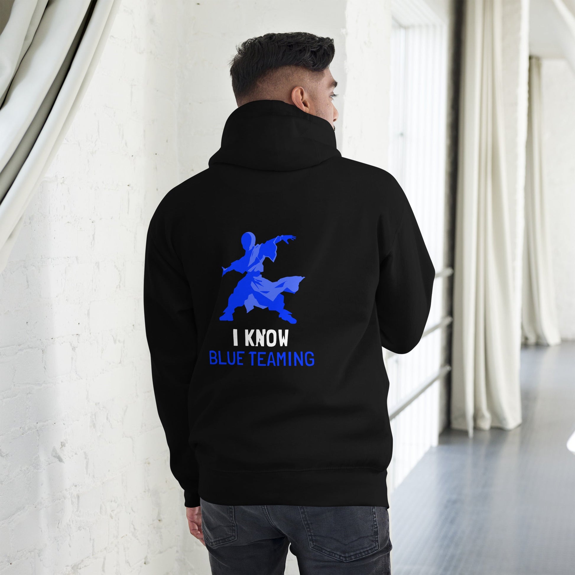 I Know Blue Teaming - Unisex Hoodie ( Back Print ) by DarkByteGear