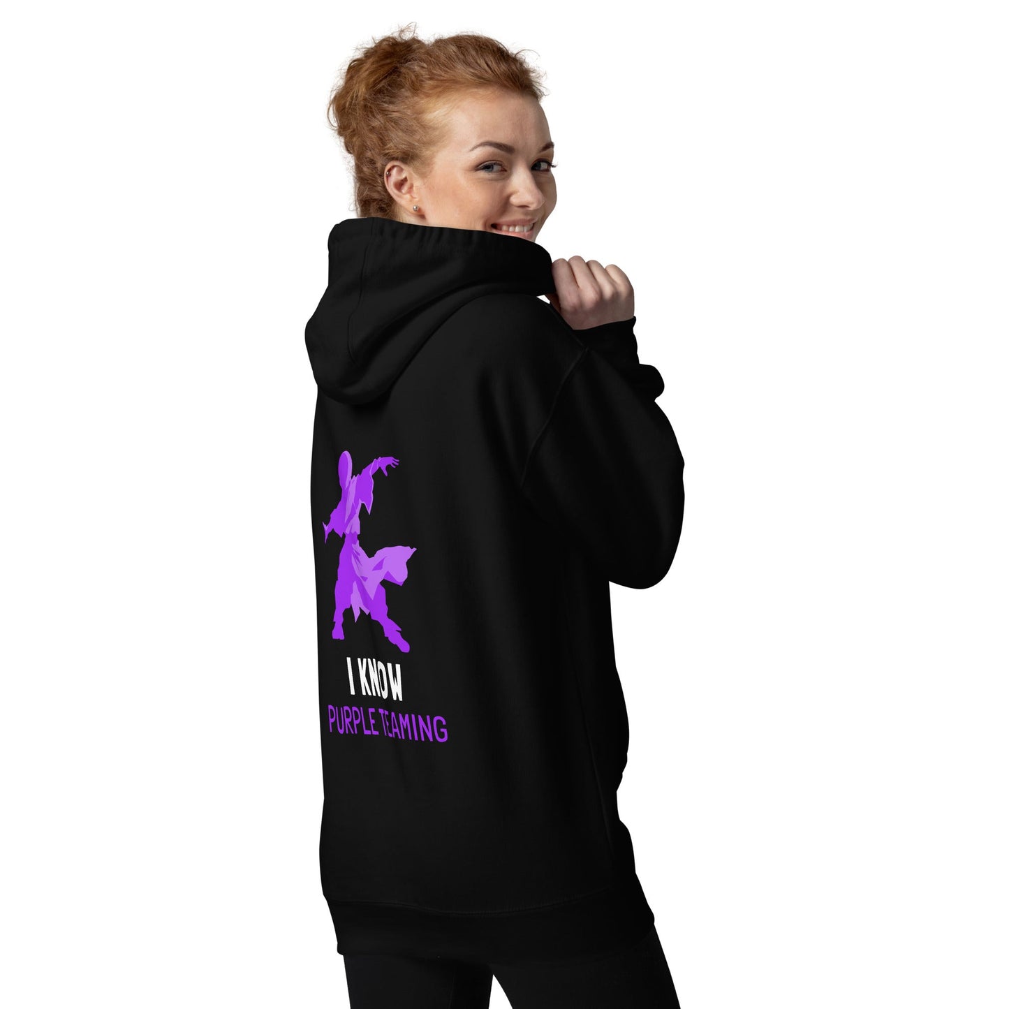 I Know Purple Teaming - Unisex Hoodie ( Back Print ) by DarkByteGear