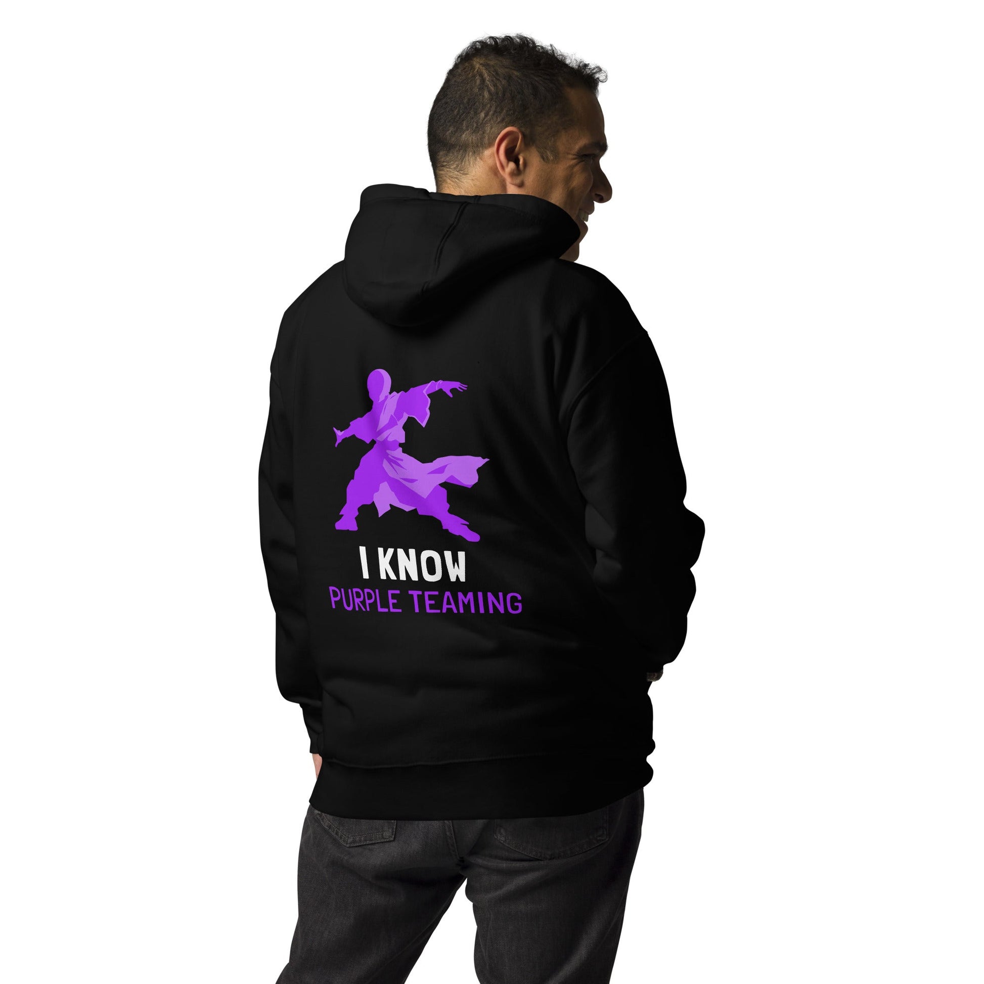 I Know Purple Teaming - Unisex Hoodie ( Back Print ) by DarkByteGear