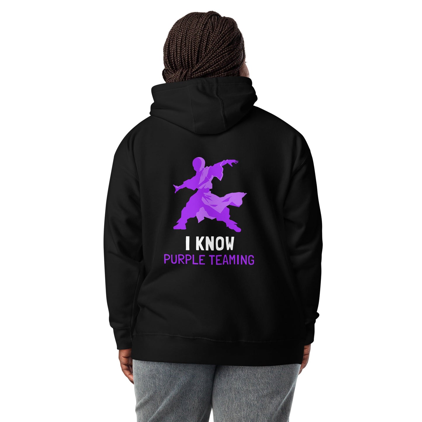I Know Purple Teaming - Unisex Hoodie ( Back Print ) by DarkByteGear