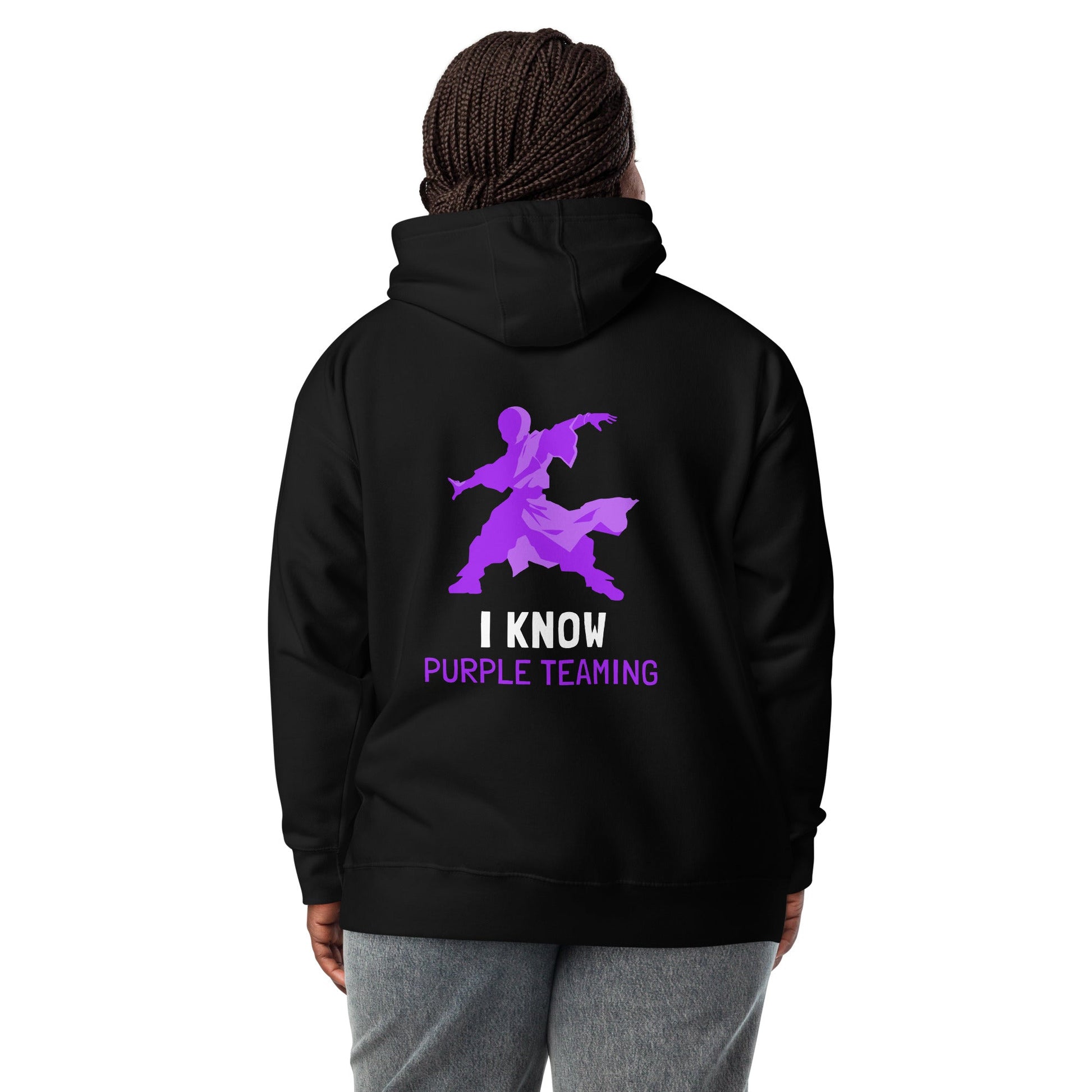 I Know Purple Teaming - Unisex Hoodie ( Back Print ) by DarkByteGear
