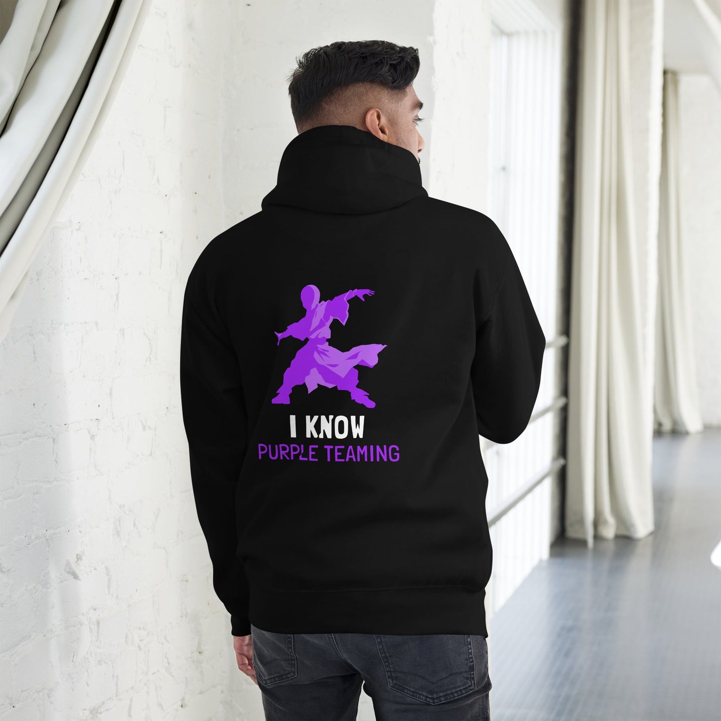 I Know Purple Teaming - Unisex Hoodie ( Back Print ) by DarkByteGear