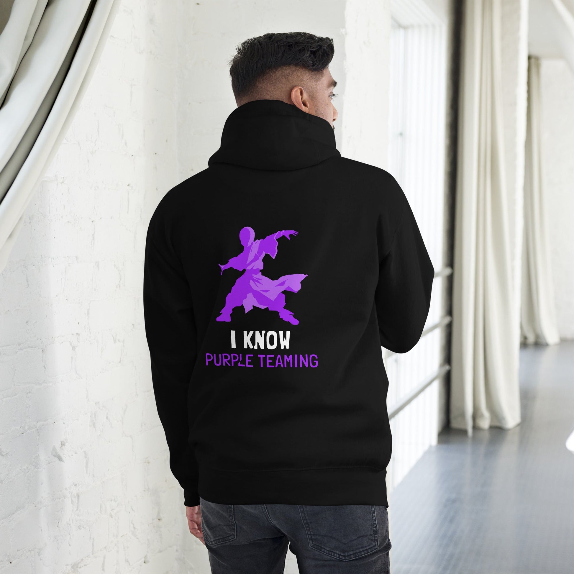 I Know Purple Teaming - Unisex Hoodie ( Back Print ) by DarkByteGear