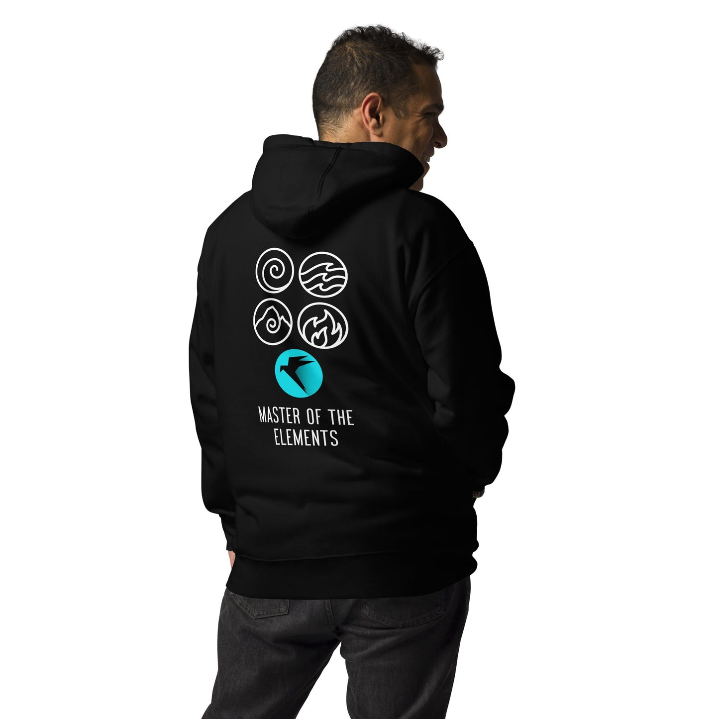 Master of Elements - Unisex Hoodie (back print) by DarkByteGear