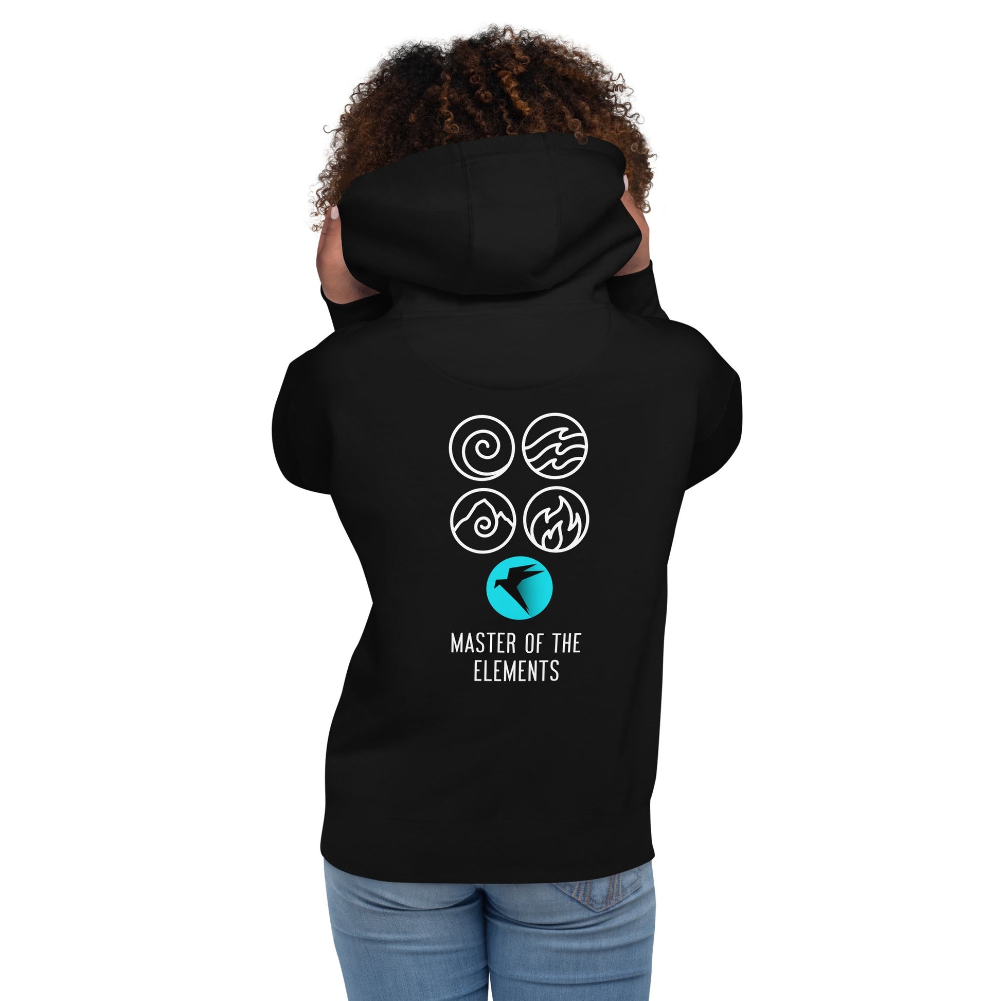 Master of Elements - Unisex Hoodie (back print) by DarkByteGear