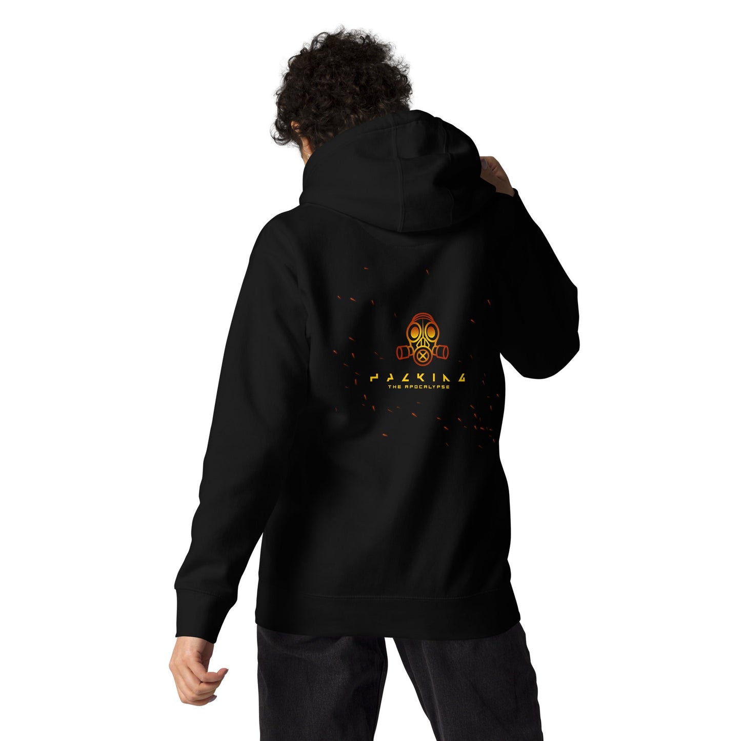 Hacking the apocalypse - Unisex Hoodie ( Back Print ) by DarkByteGear