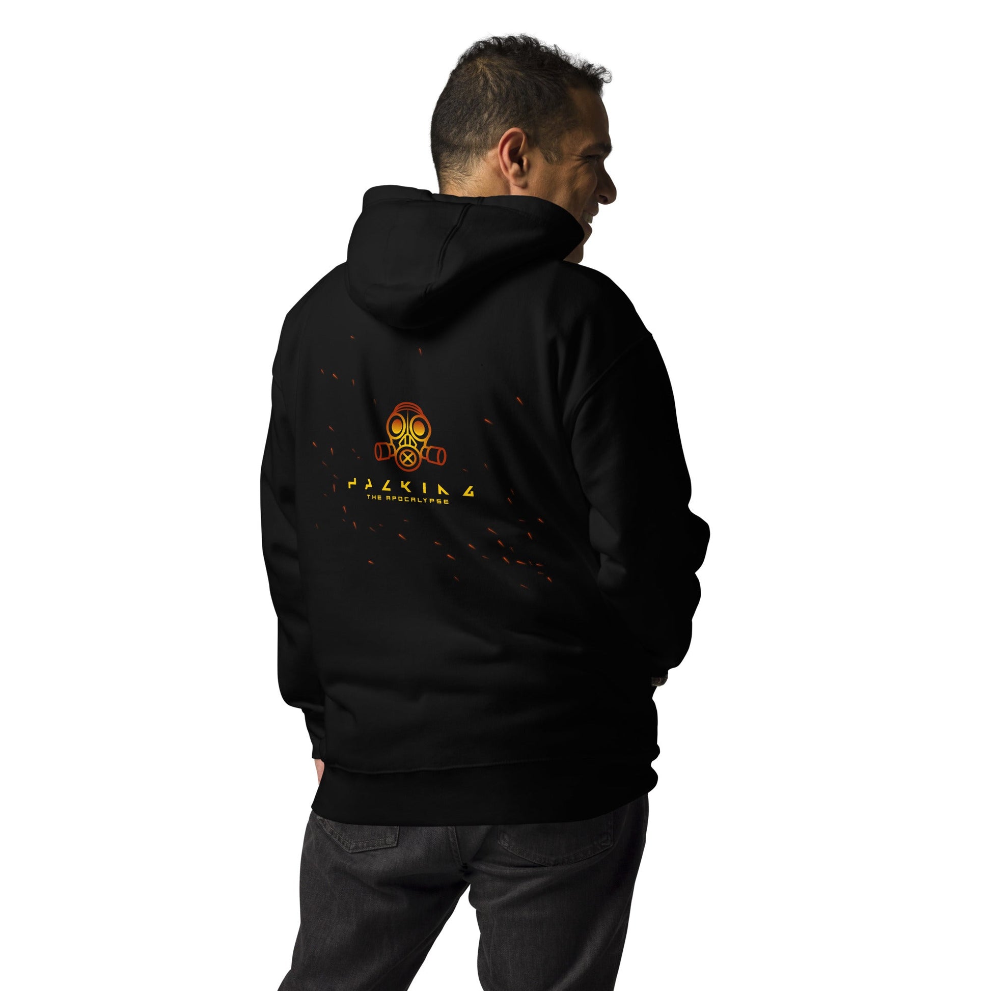 Hacking the apocalypse - Unisex Hoodie ( Back Print ) by DarkByteGear