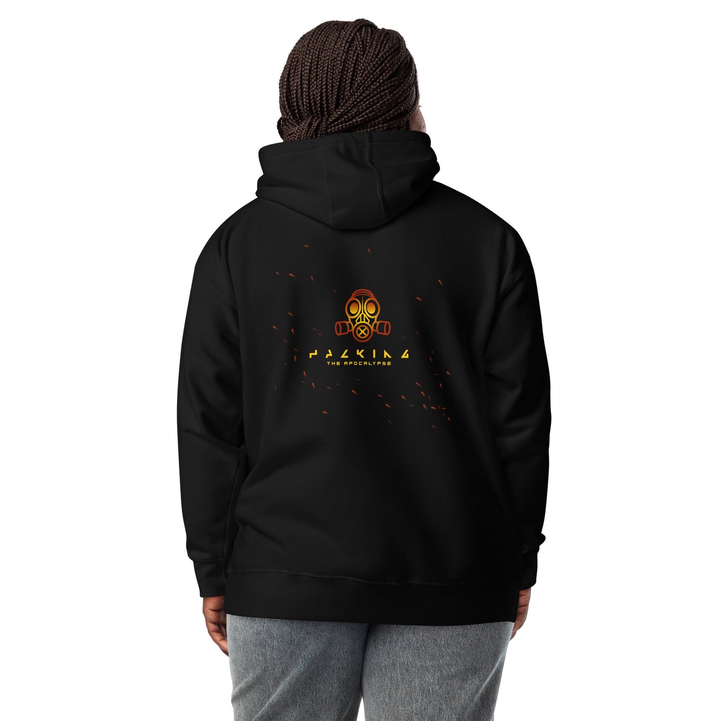 Hacking the apocalypse - Unisex Hoodie ( Back Print ) by DarkByteGear