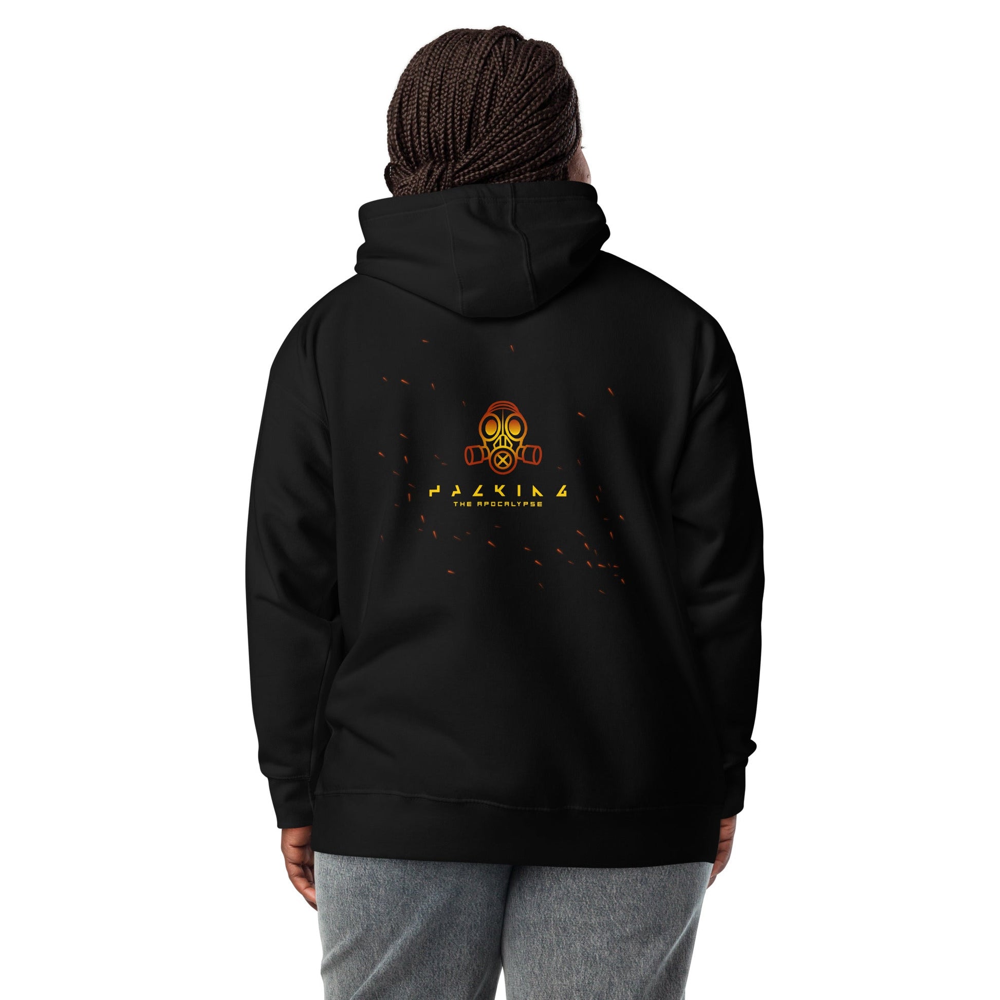 Hacking the apocalypse - Unisex Hoodie ( Back Print ) by DarkByteGear