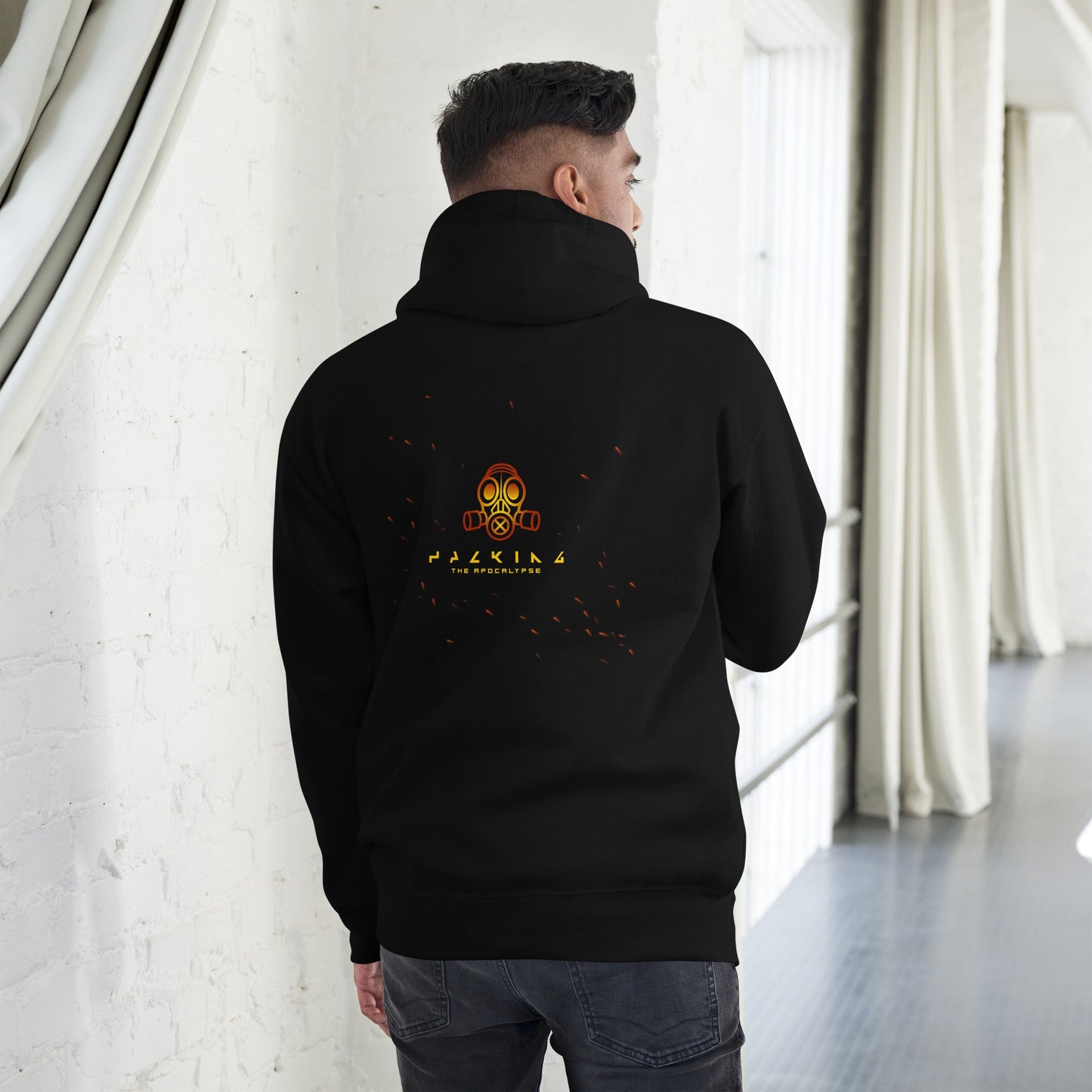 Hacking the apocalypse - Unisex Hoodie ( Back Print ) by DarkByteGear
