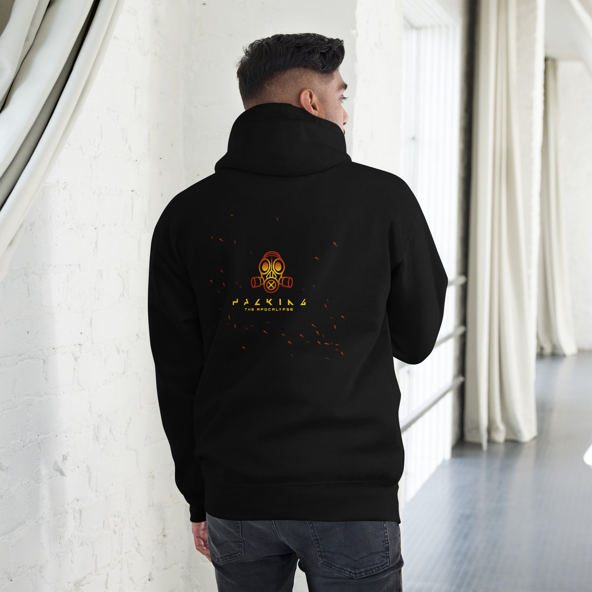 Hacking the apocalypse - Unisex Hoodie ( Back Print ) by DarkByteGear