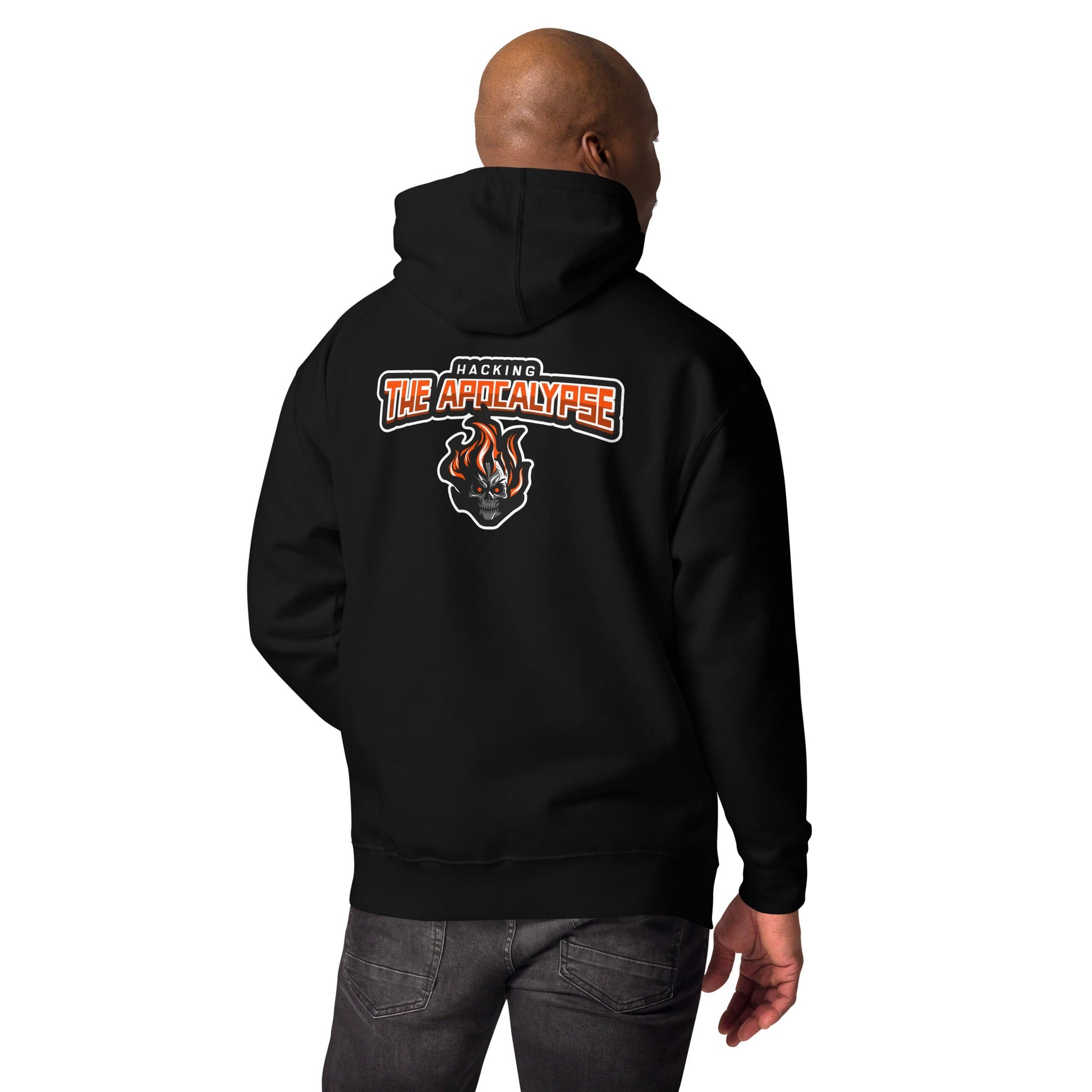 Hacking the Apocalypse V1 - Unisex Hoodie ( Back Print ) by DarkByteGear