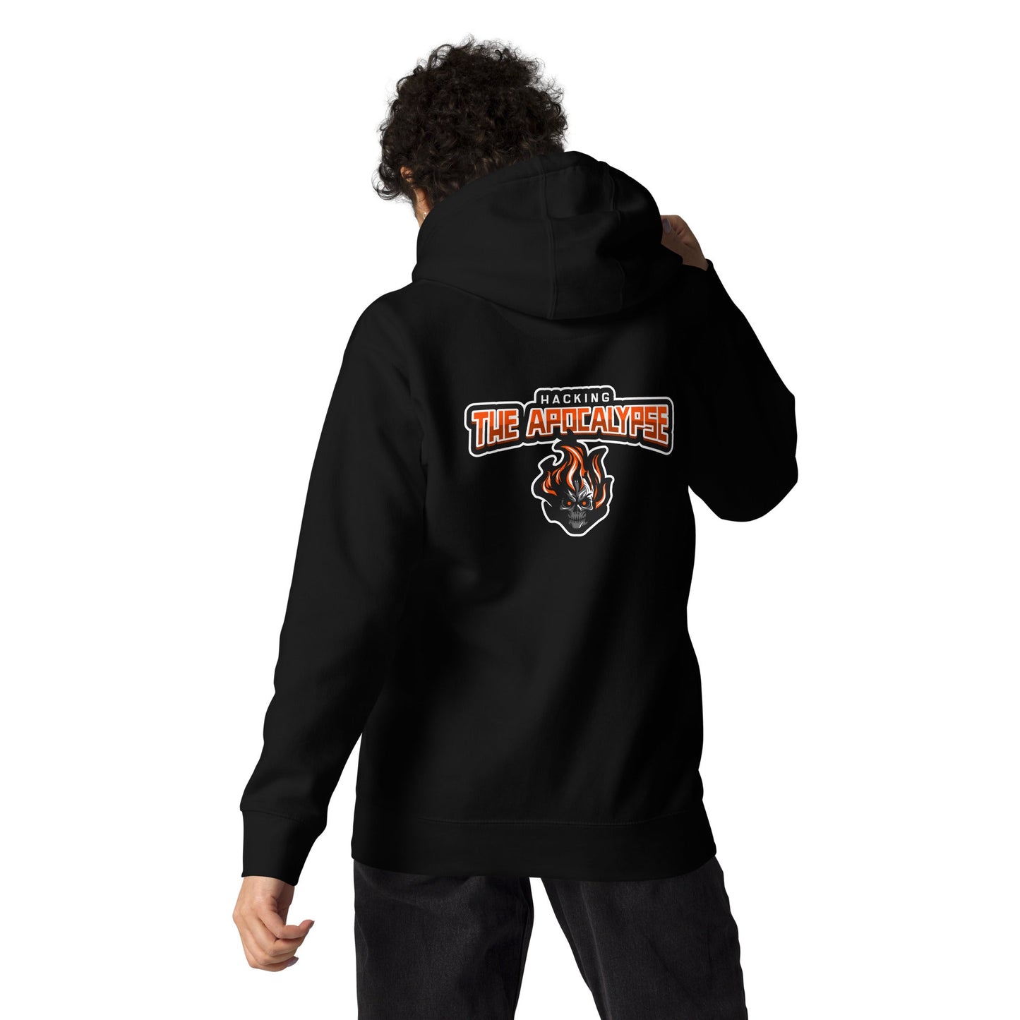 Hacking the Apocalypse V1 - Unisex Hoodie ( Back Print ) by DarkByteGear