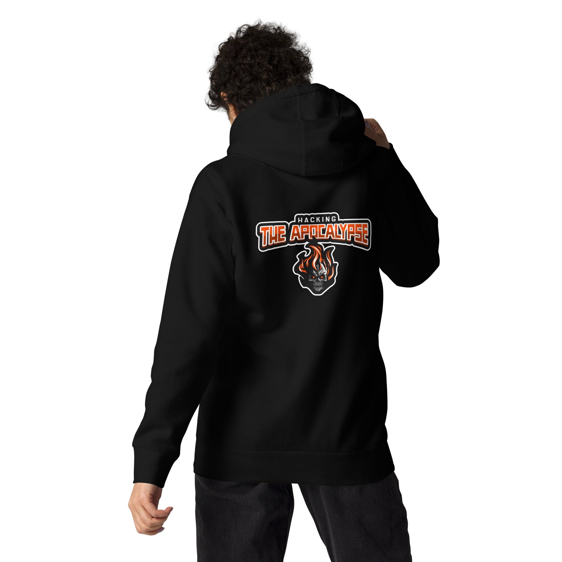 Hacking the Apocalypse V1 - Unisex Hoodie ( Back Print ) by DarkByteGear