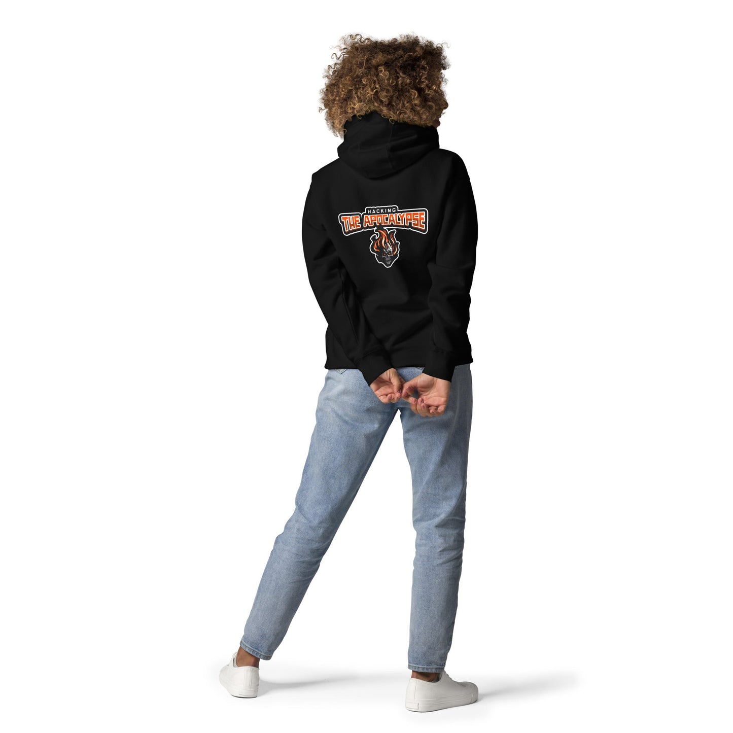 Hacking the Apocalypse V1 - Unisex Hoodie ( Back Print ) by DarkByteGear
