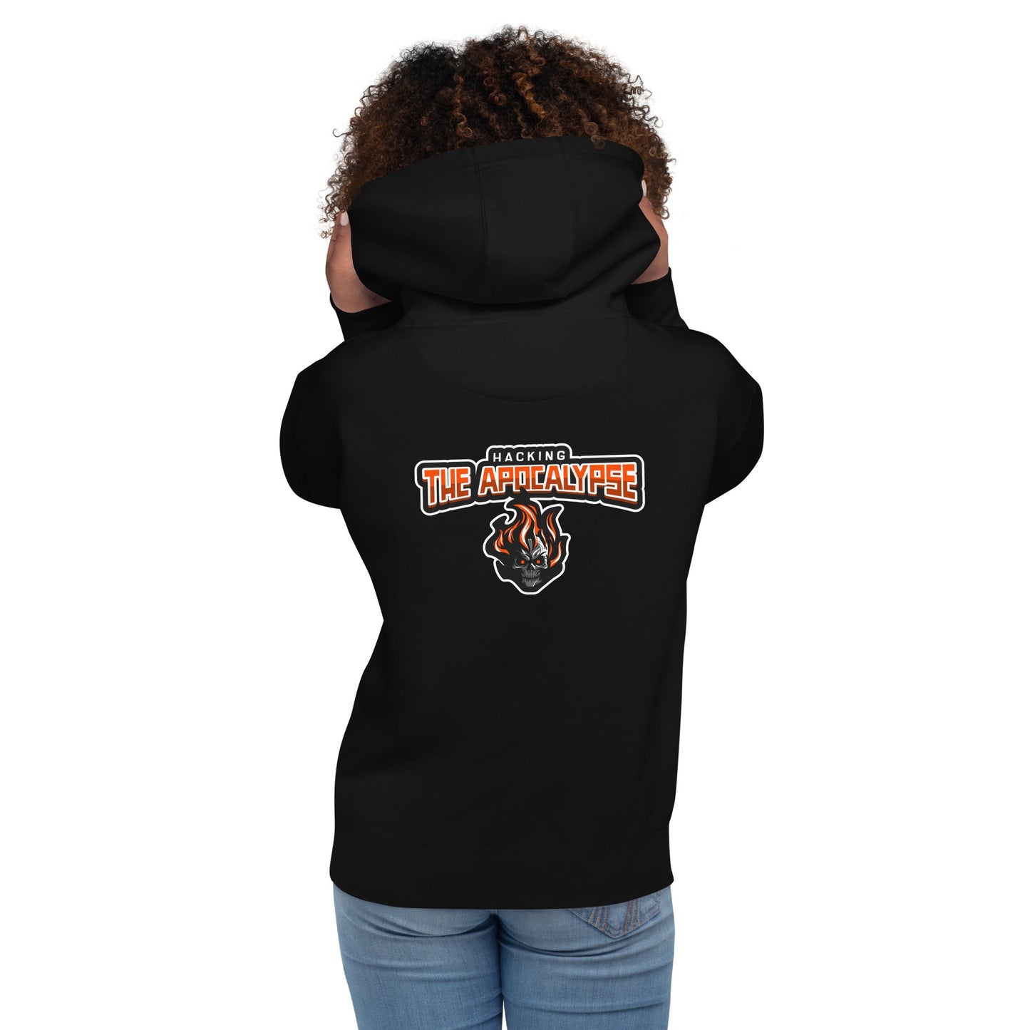 Hacking the Apocalypse V1 - Unisex Hoodie ( Back Print ) by DarkByteGear