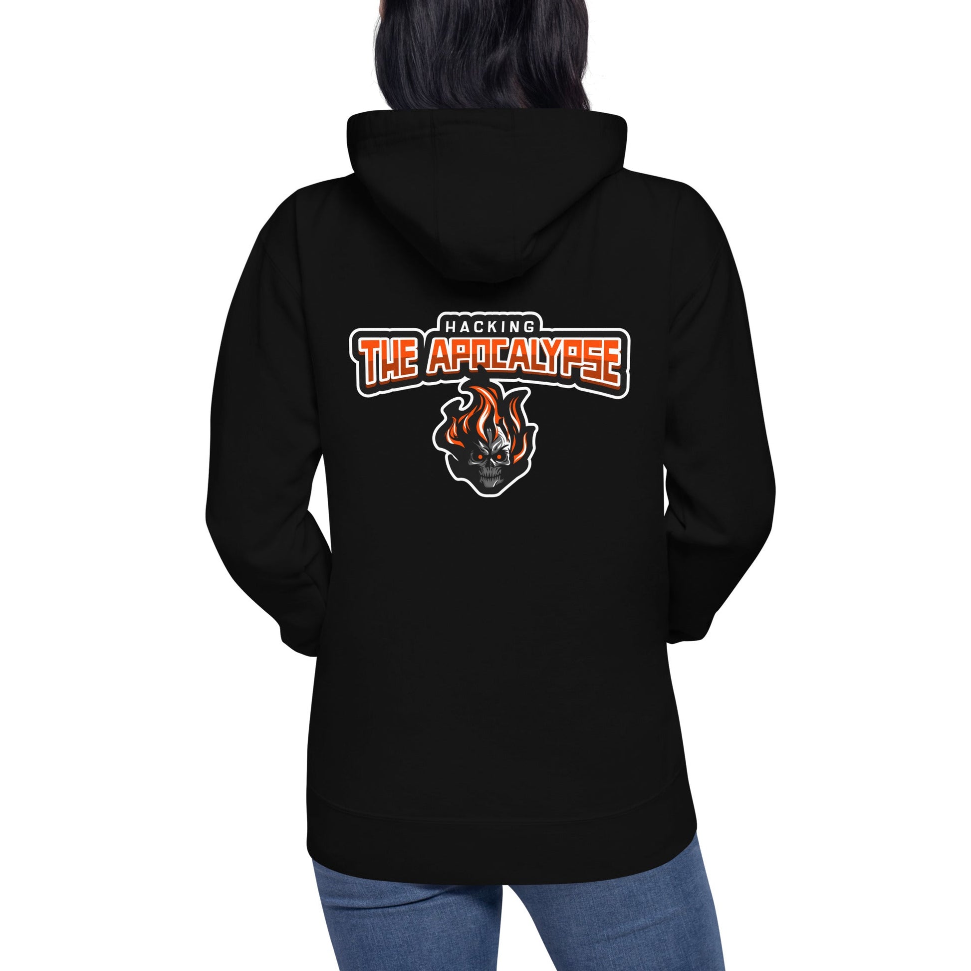 Hacking the Apocalypse V1 - Unisex Hoodie ( Back Print ) by DarkByteGear