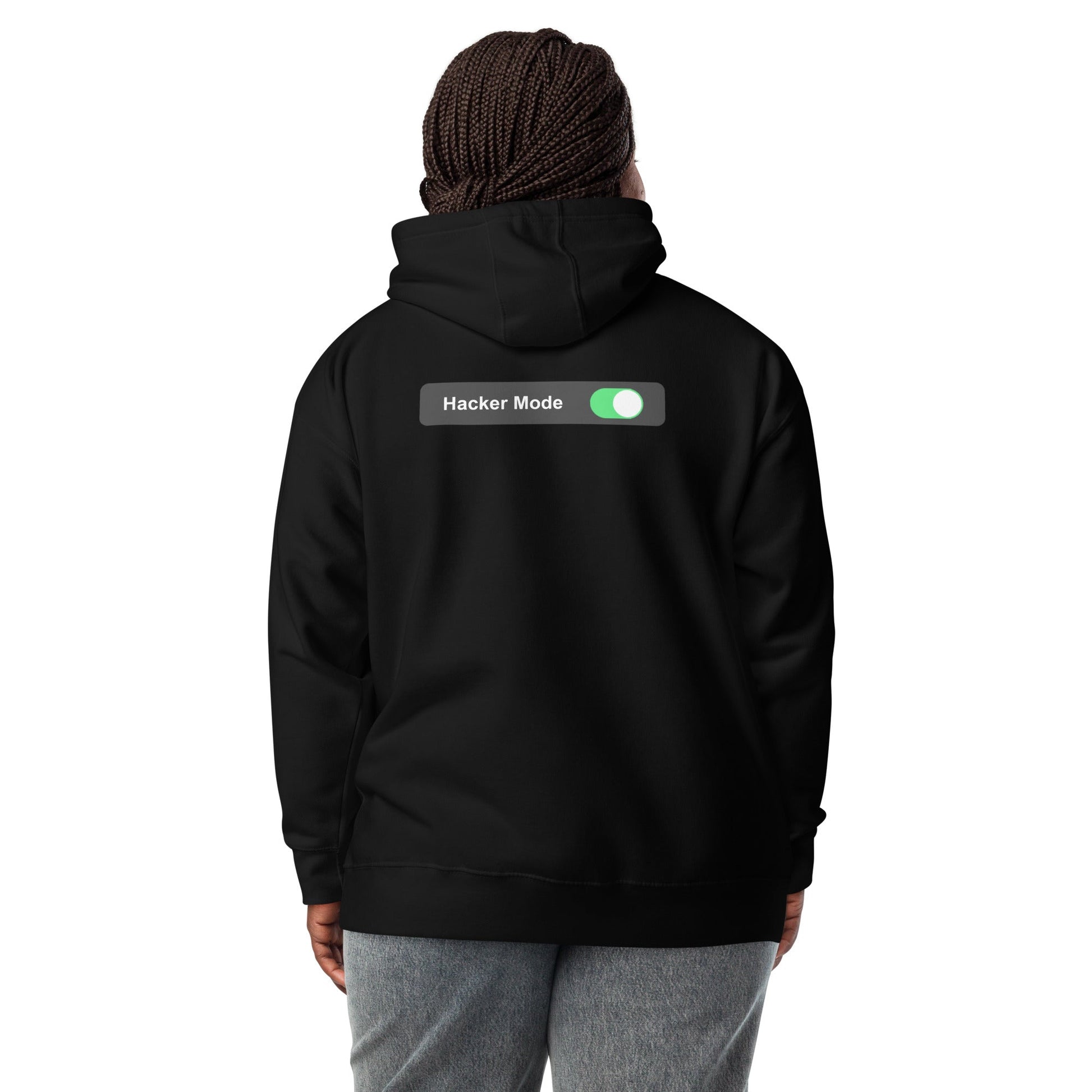 Hacker Mode On - Unisex Hoodie (back print) by DarkByteGear