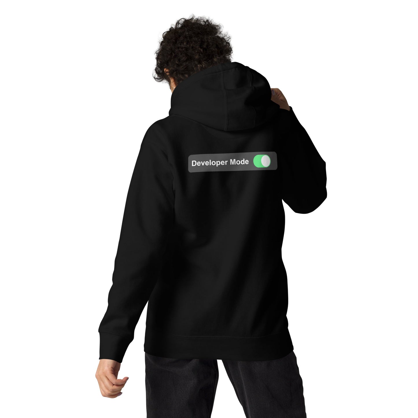 Developer Mode On - Unisex Hoodie (back print) by DarkByteGear