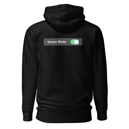 Gamer Mode On - Unisex Hoodie (back print) by DarkByteGear