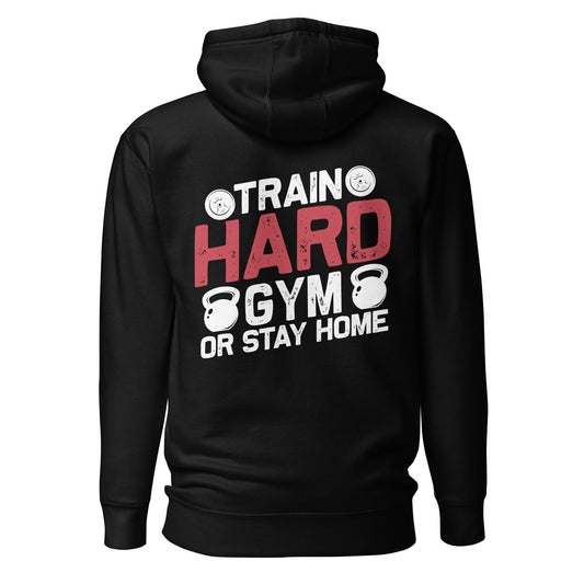 Train Hard - Unisex Hoodie (back print) by DarkByteGear