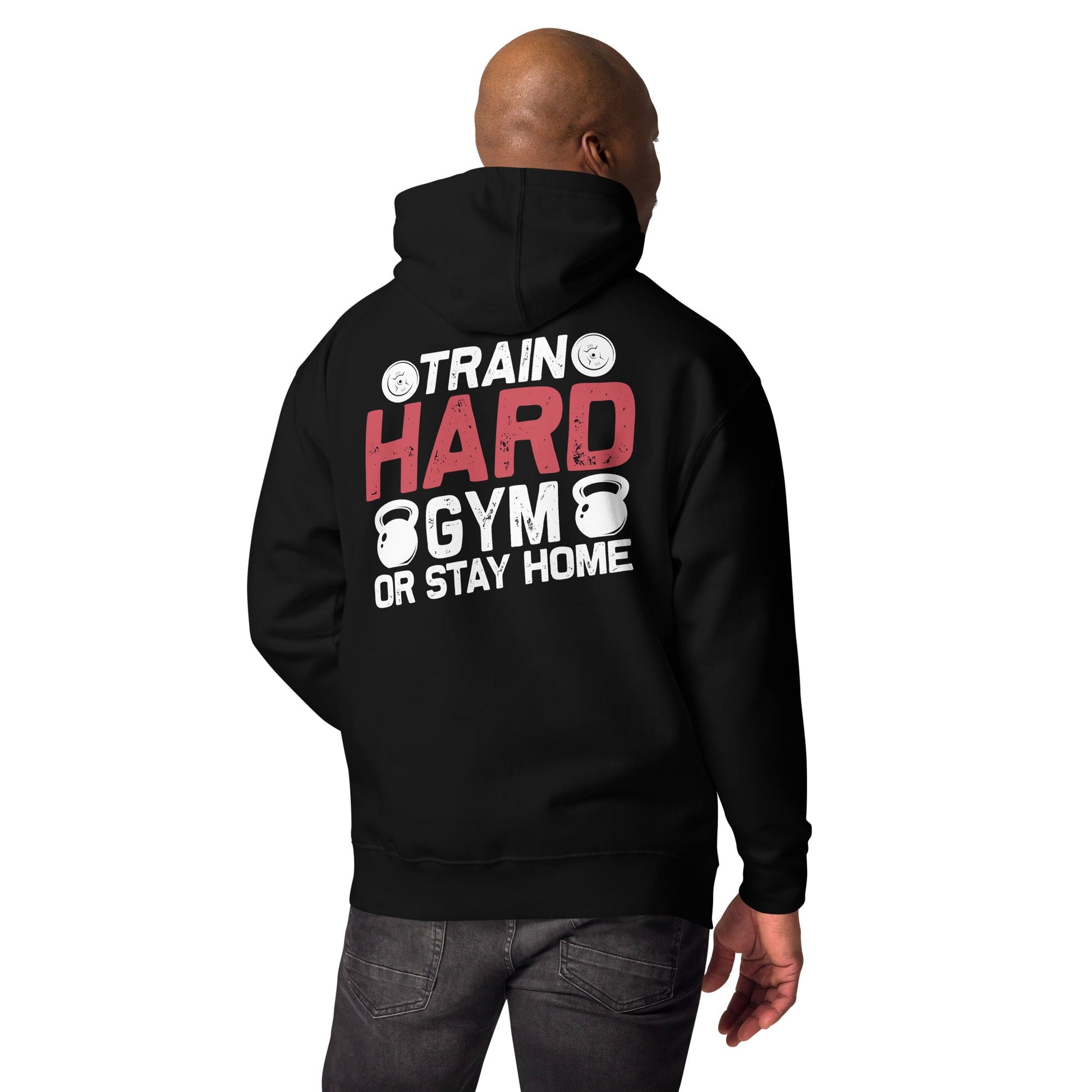 Train Hard - Unisex Hoodie (back print) by DarkByteGear