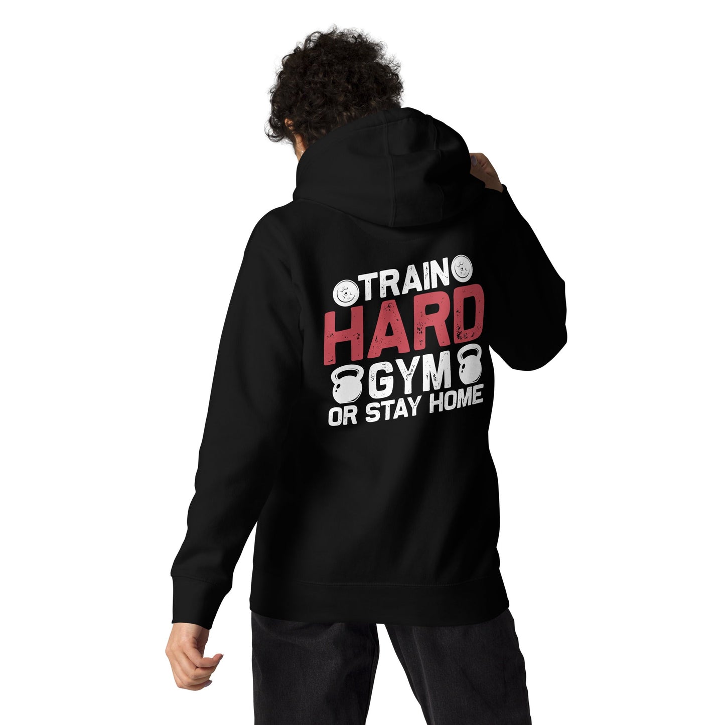 Train Hard - Unisex Hoodie (back print) by DarkByteGear