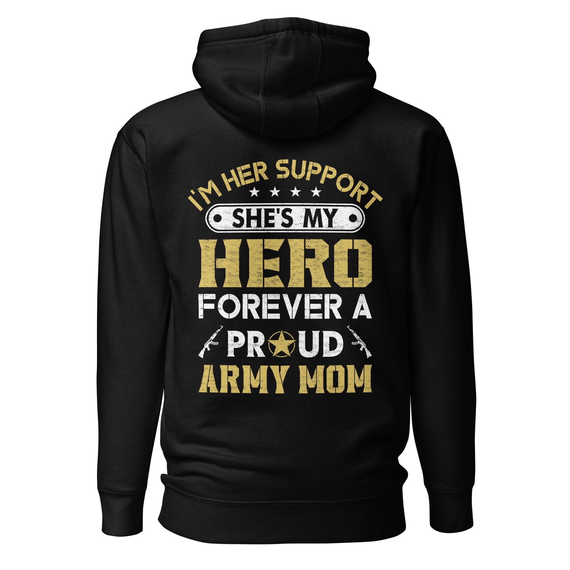 I'm her support - Unisex Hoodie (back print) by DarkByteGear