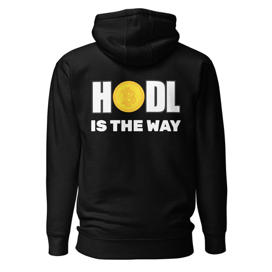 Hodl is the way - Unisex Hoodie (back print) by DarkByteGear