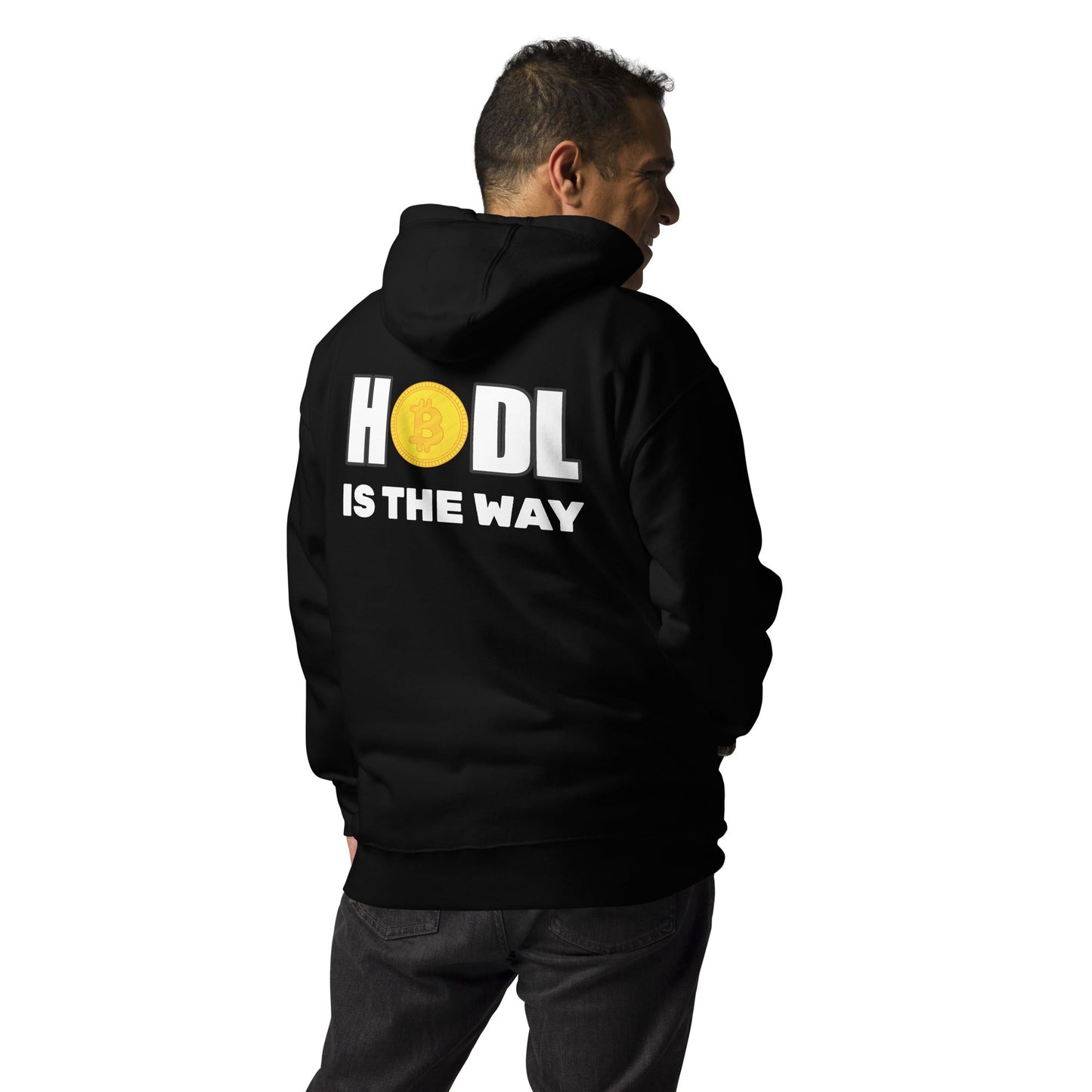 Hodl is the way - Unisex Hoodie (back print) by DarkByteGear