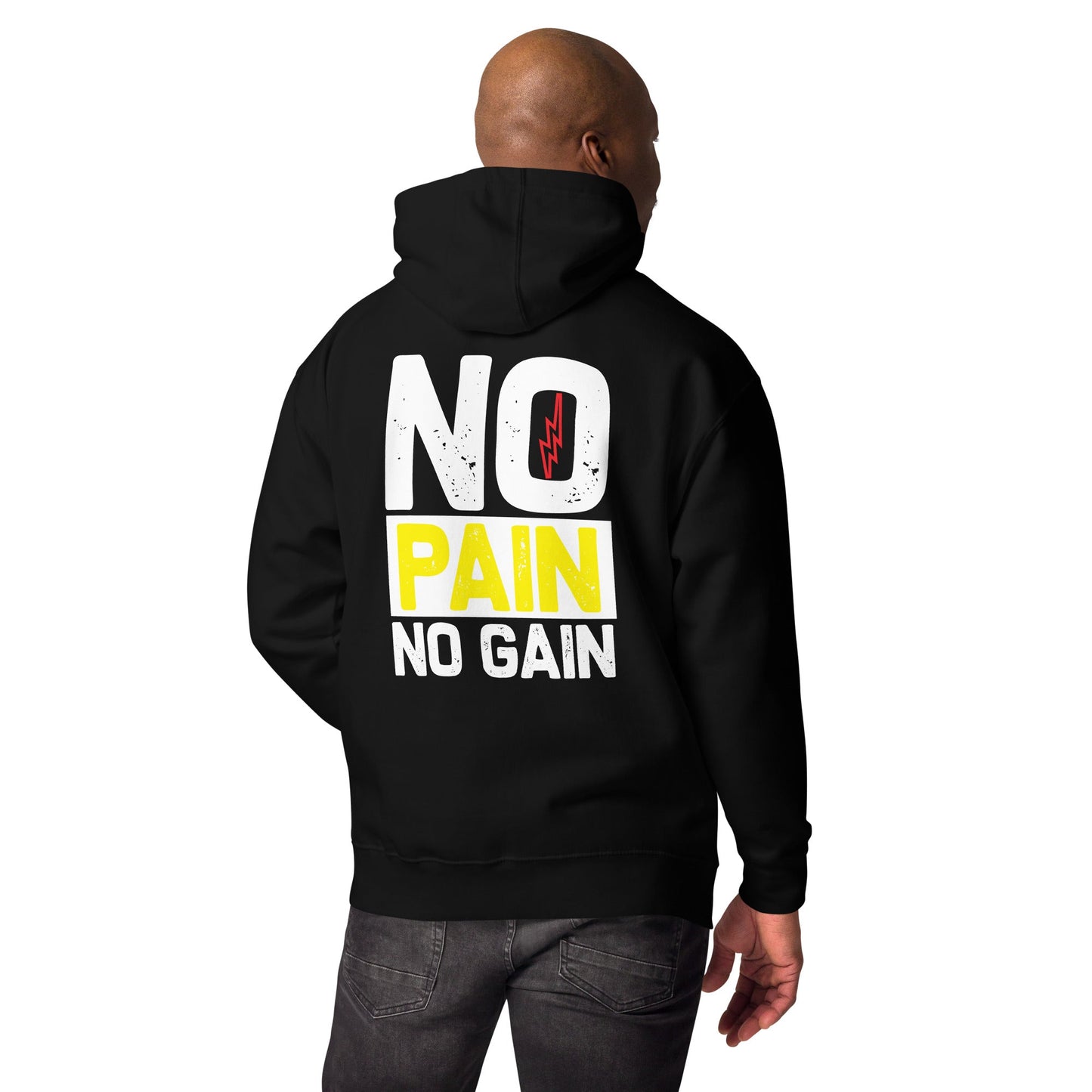 No Pain No Gain - Unisex Hoodie ( Back Print ) by DarkByteGear