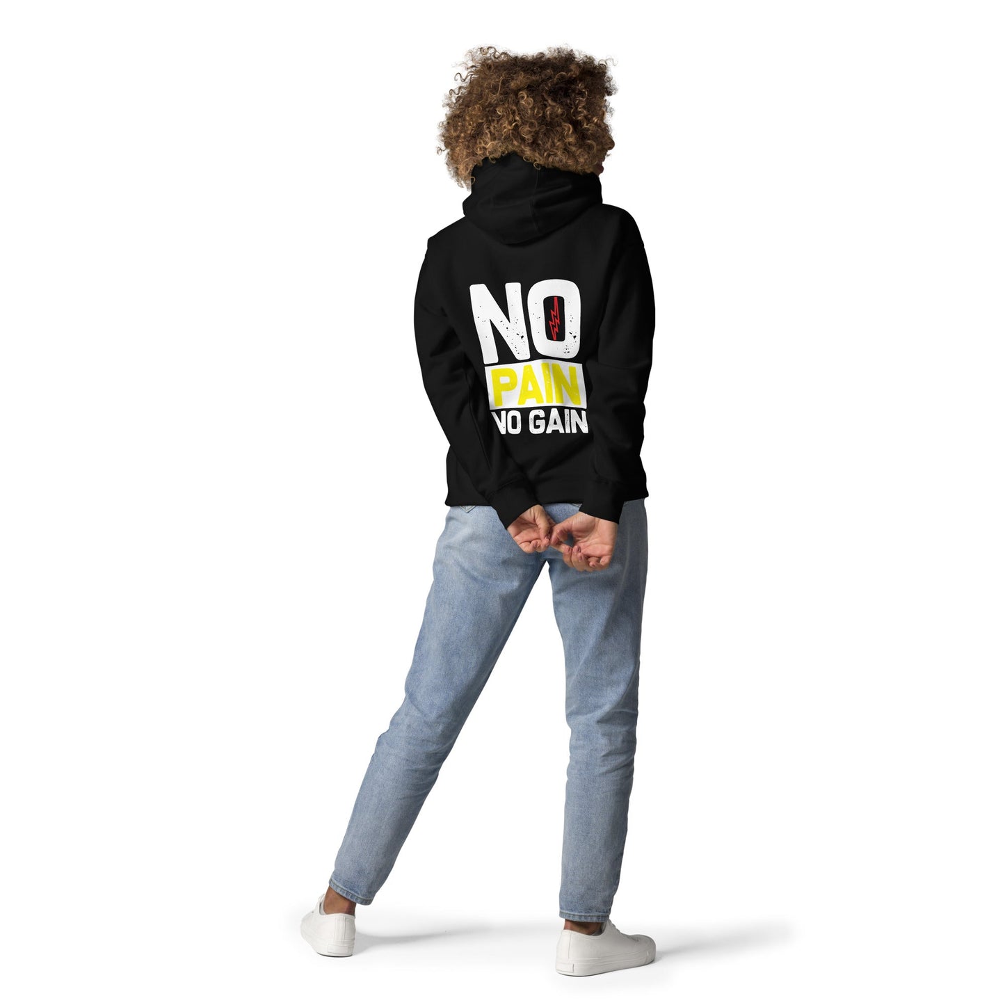 No Pain No Gain - Unisex Hoodie ( Back Print ) by DarkByteGear