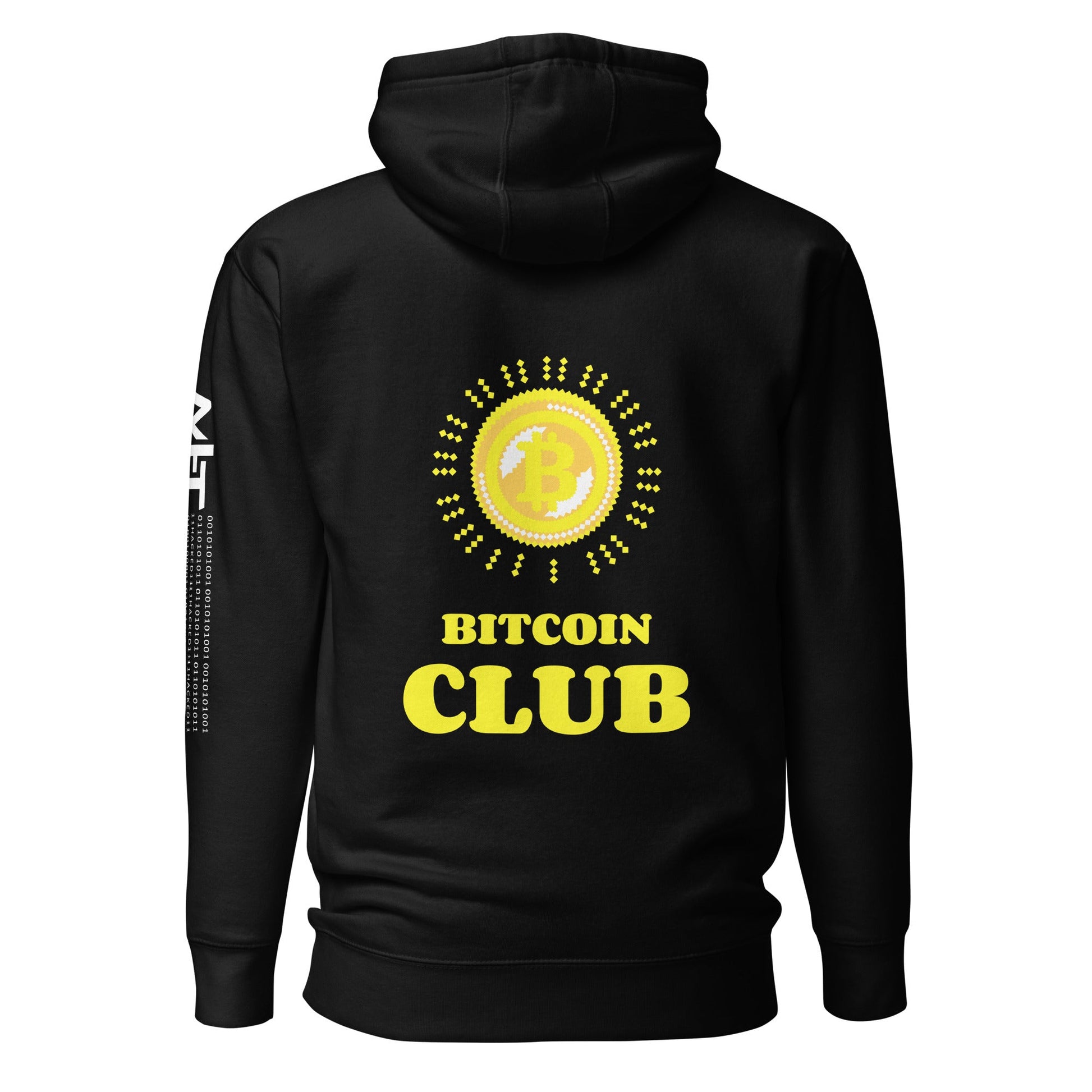 BITCOIN CLUB - Unisex Hoodie ( Back Print ) by DarkByteGear