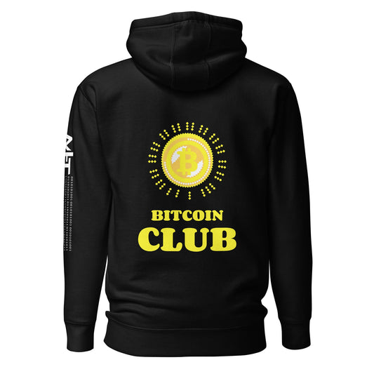 BITCOIN CLUB - Unisex Hoodie ( Back Print ) by DarkByteGear
