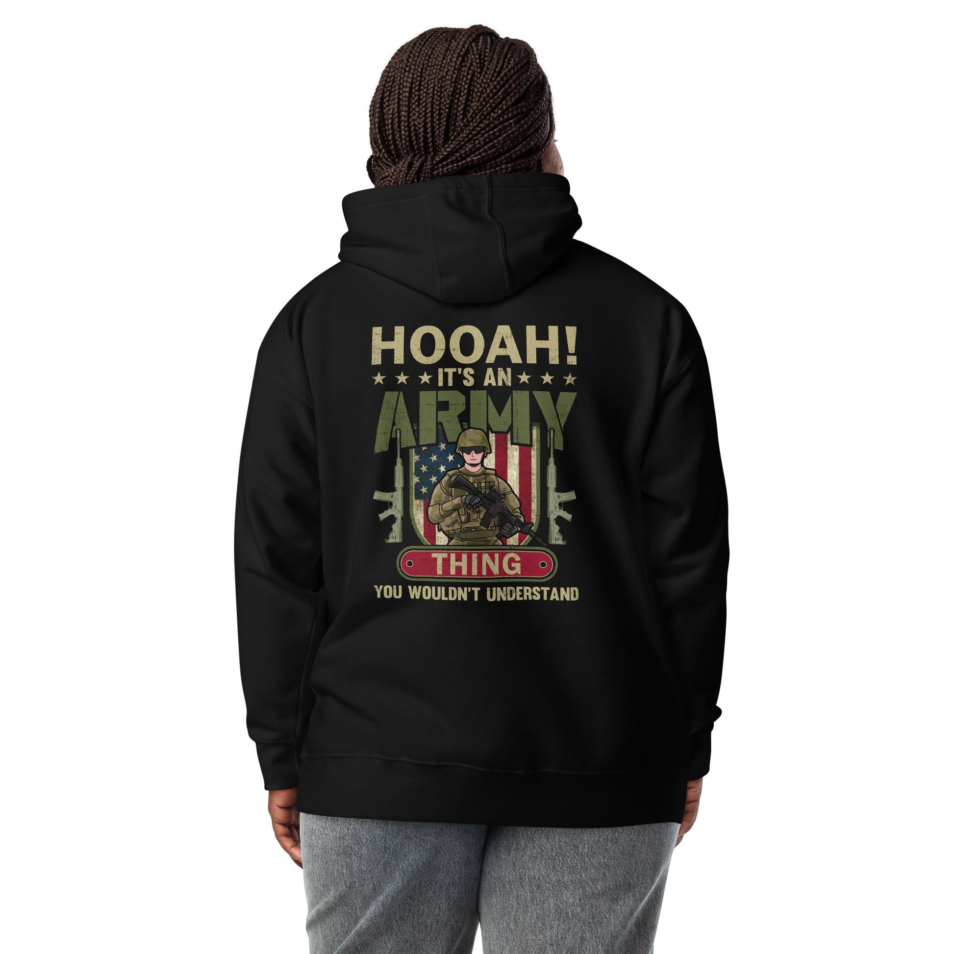 HOOAH! It's an Army thing you wouldn't understand - Unisex Hoodie ( Back Print ) by DarkByteGear