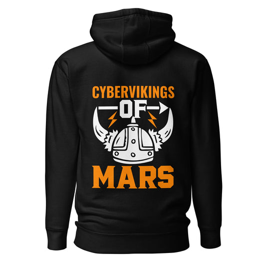 Cyberviking of Mars - Unisex Hoodie ( Back Print ) by DarkByteGear