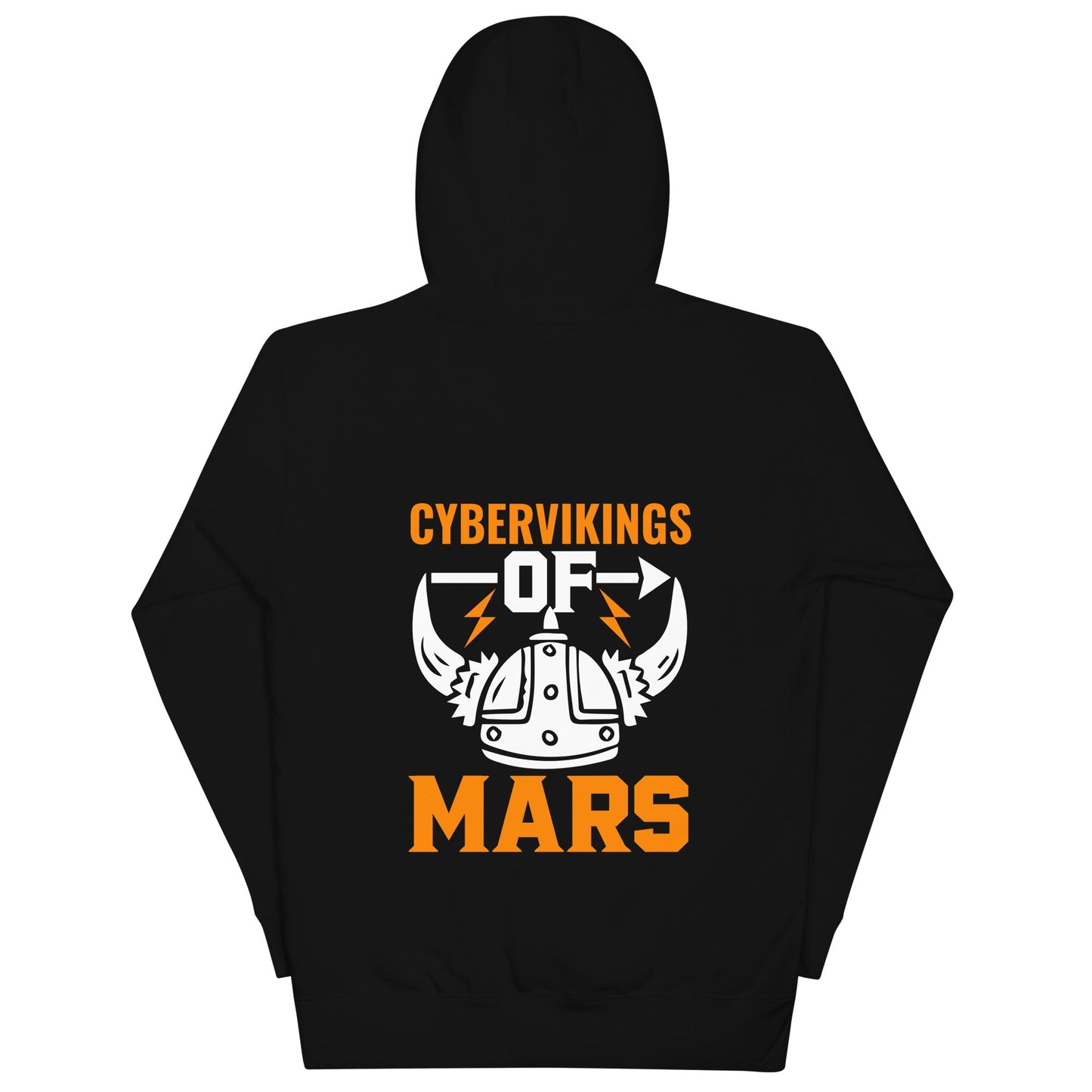 Cyberviking of Mars - Unisex Hoodie ( Back Print ) by DarkByteGear