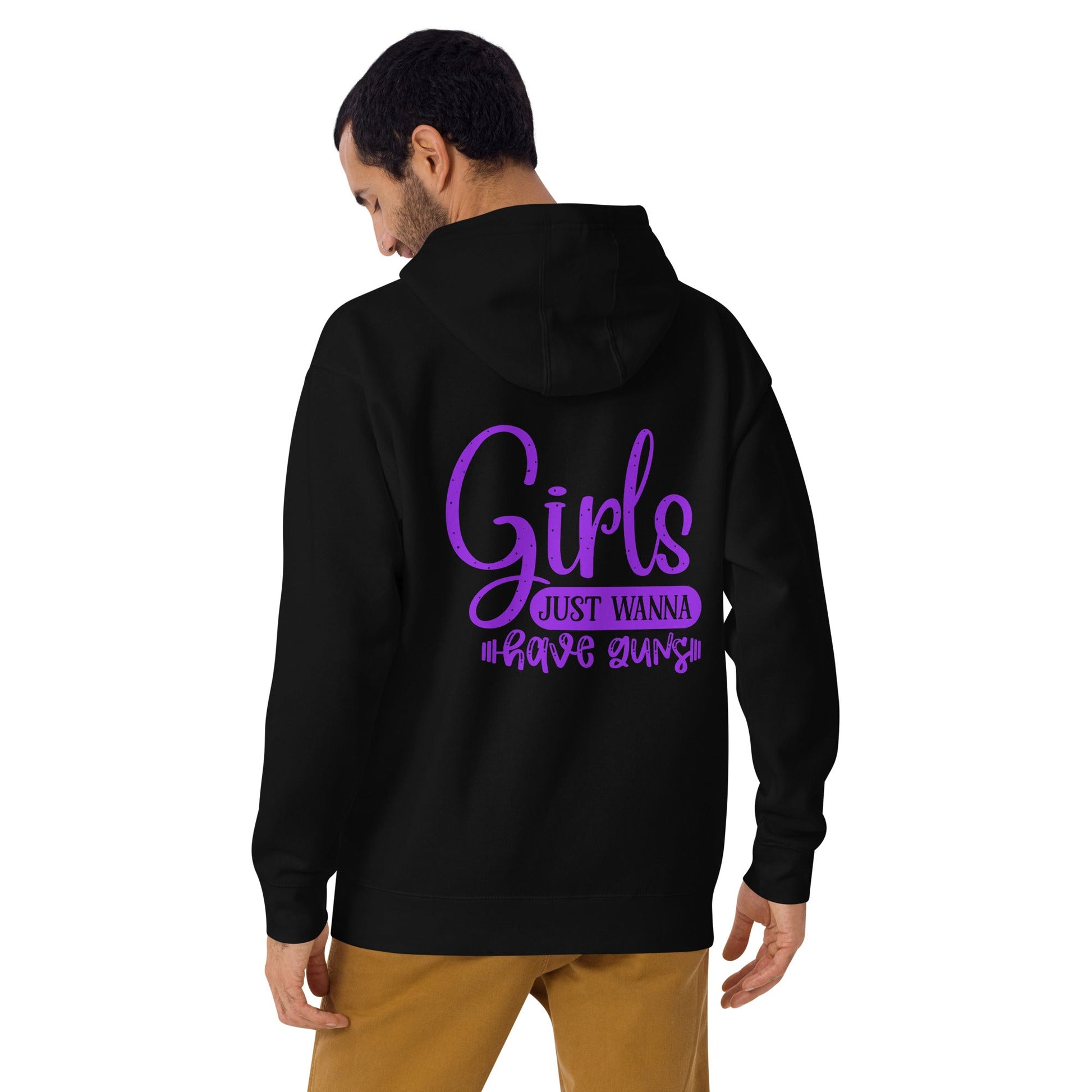 Girls just wanna have guns - Unisex Hoodie ( Back Print ) by DarkByteGear