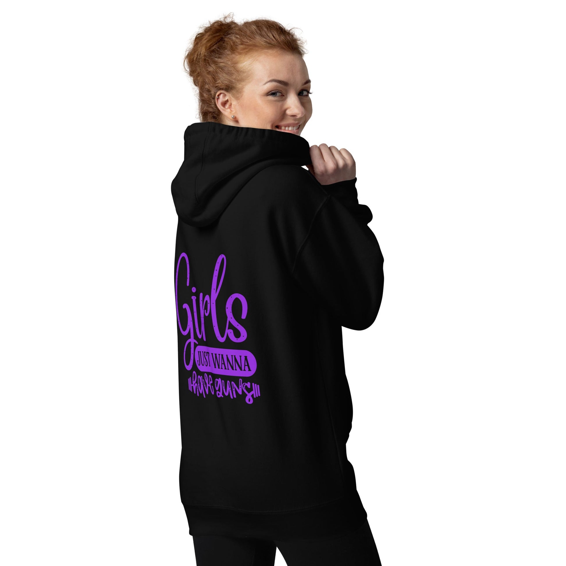 Girls just wanna have guns - Unisex Hoodie ( Back Print ) by DarkByteGear