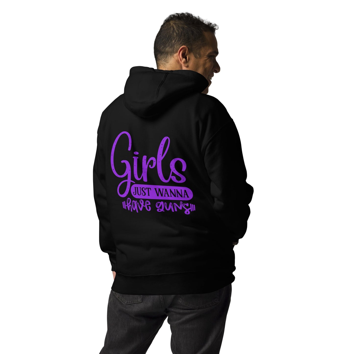 Girls just wanna have guns - Unisex Hoodie ( Back Print ) by DarkByteGear