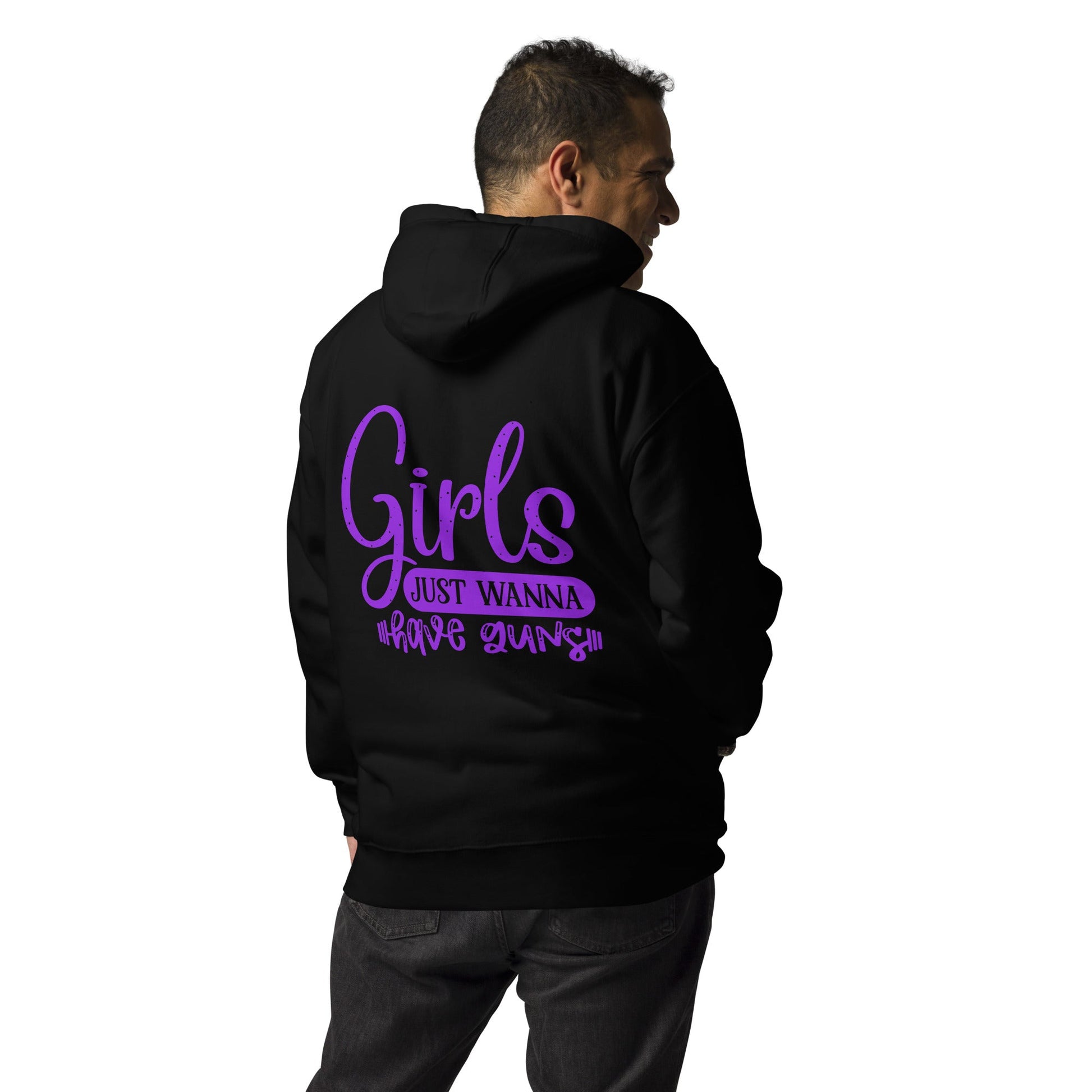 Girls just wanna have guns - Unisex Hoodie ( Back Print ) by DarkByteGear