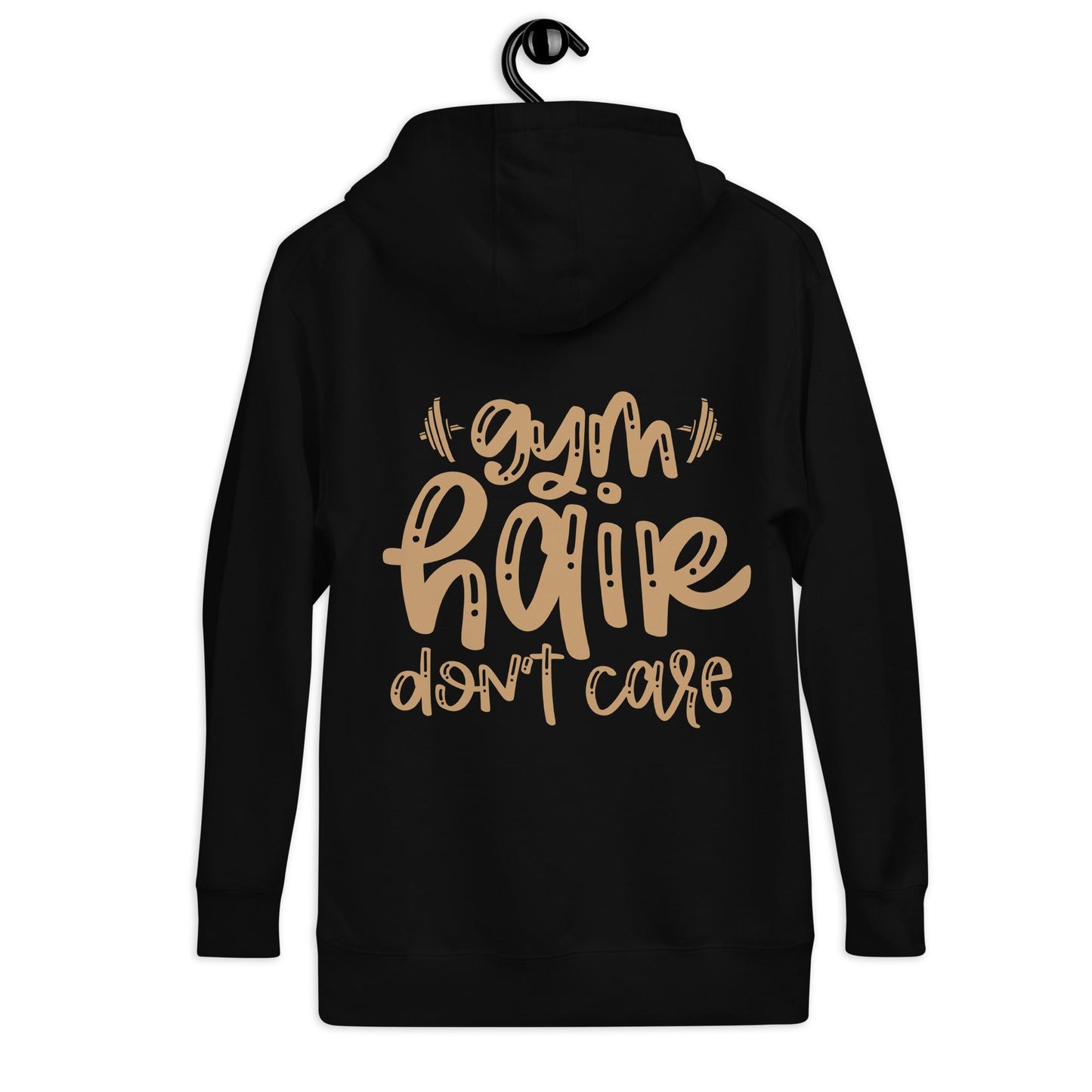 Gym Hair Don't Care - Unisex Hoodie ( Back Print ) by DarkByteGear