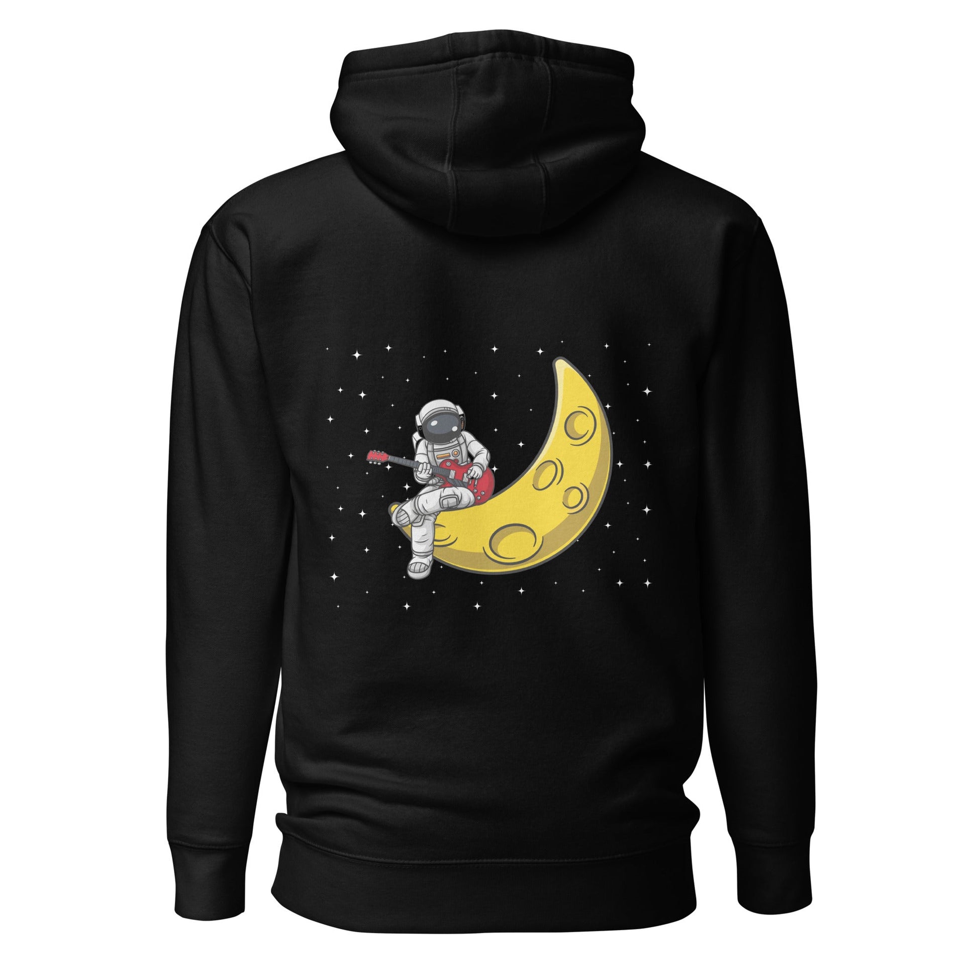 Astronaut Playing - Unisex Hoodie ( Back Print ) by DarkByteGear